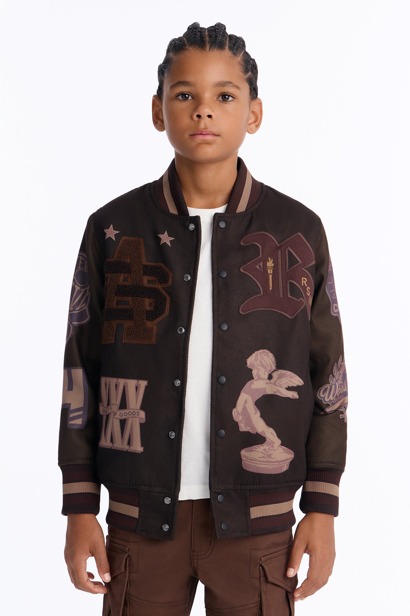 Mini We Are The Champions Varsity Jackets - Brown/combo