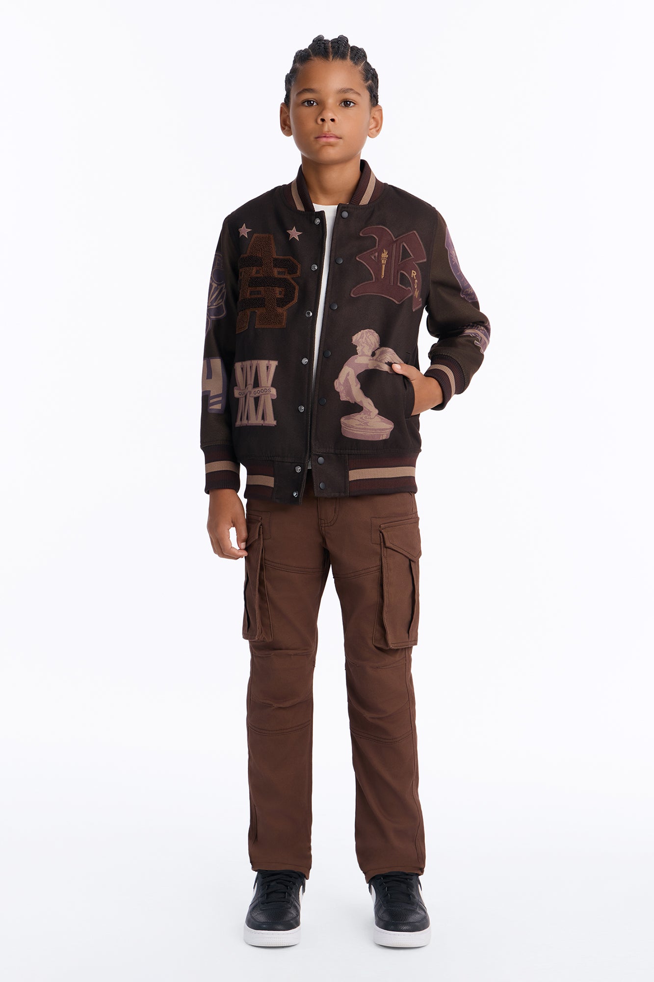 Mini We Are The Champions Varsity Jackets - Brown/combo