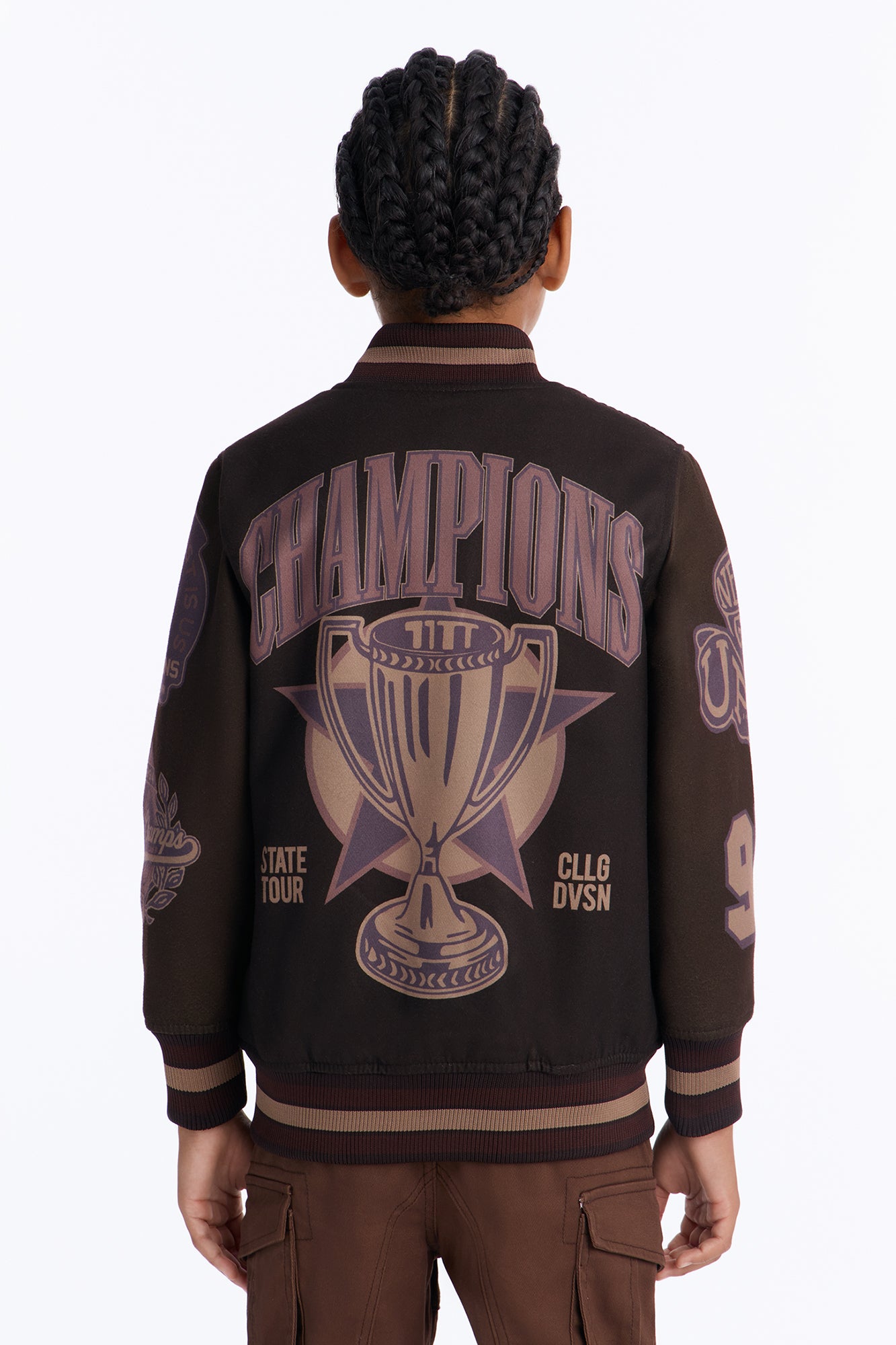 Mini We Are The Champions Varsity Jackets - Brown/combo