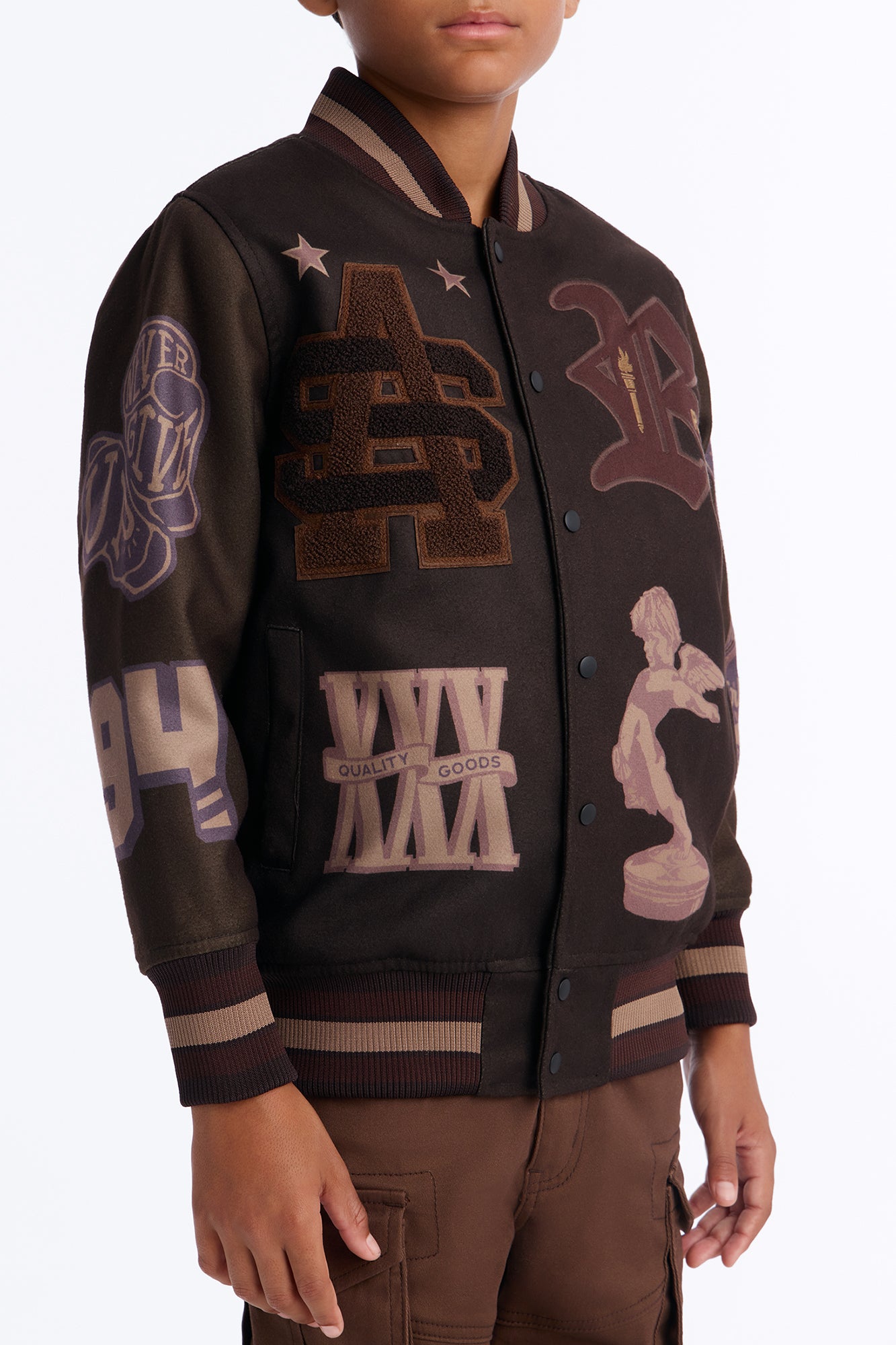 Mini We Are The Champions Varsity Jackets - Brown/combo