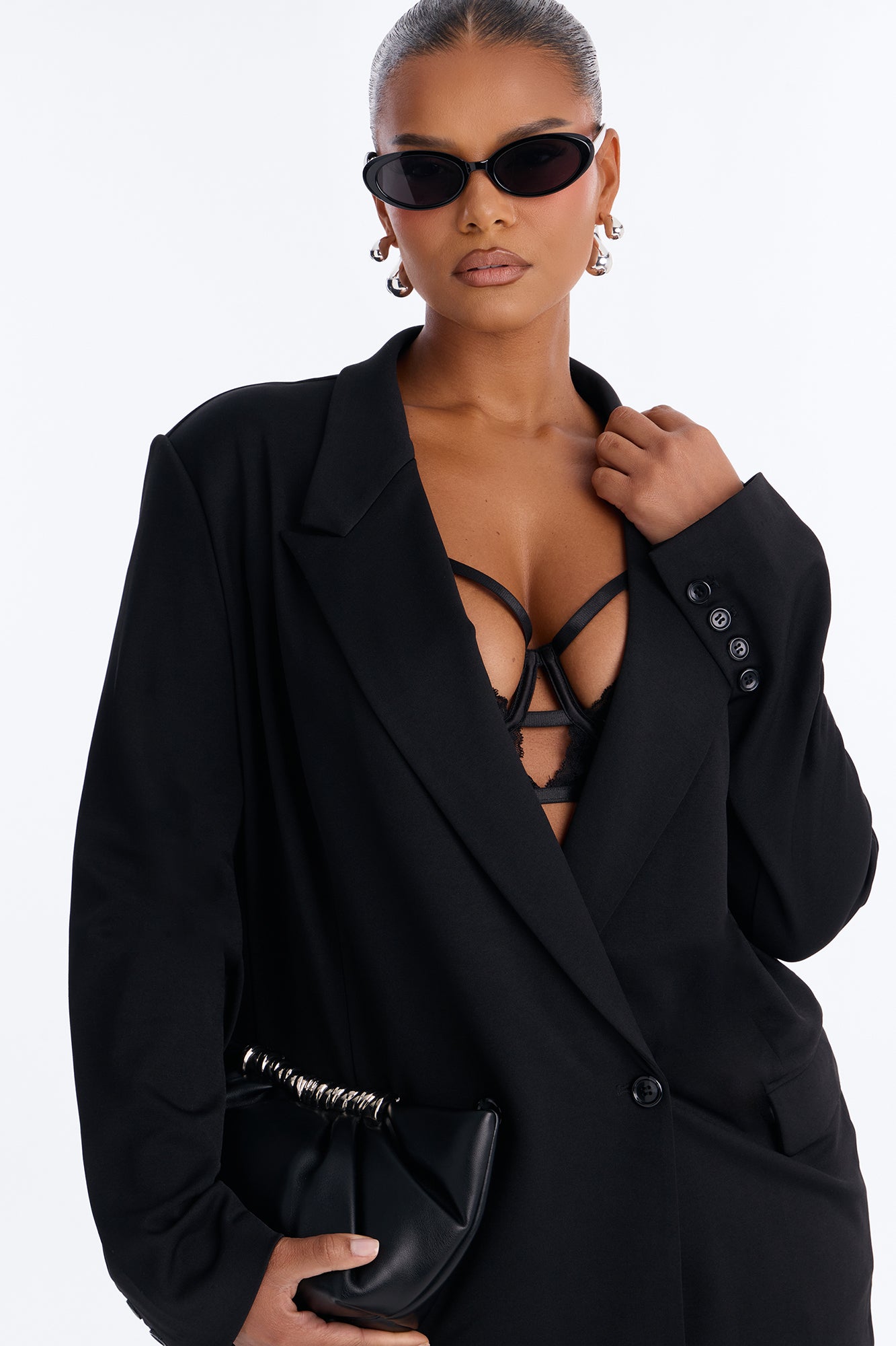On The Go Chic Trouser Short Set - Black