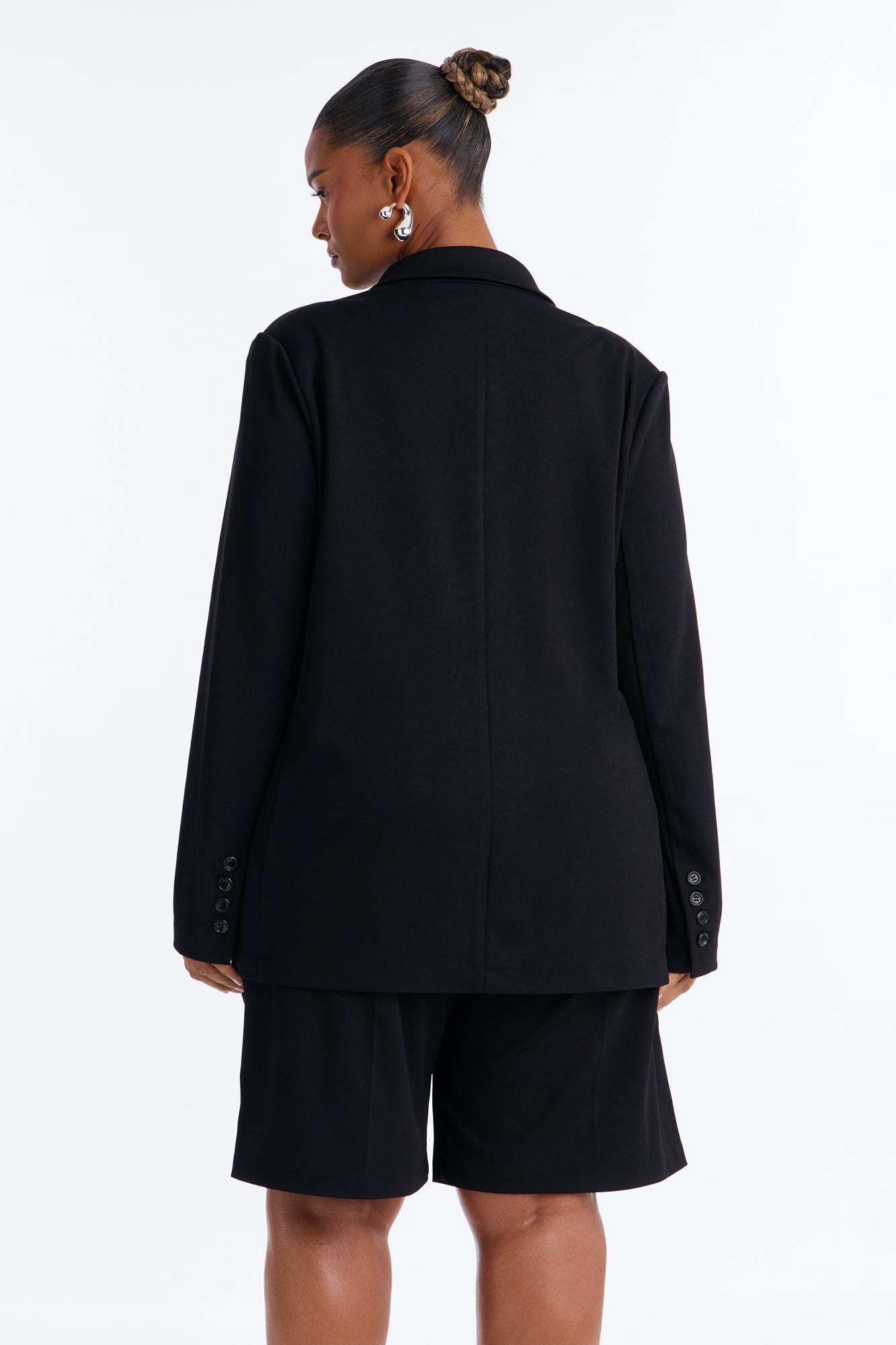 On The Go Chic Trouser Short Set - Black