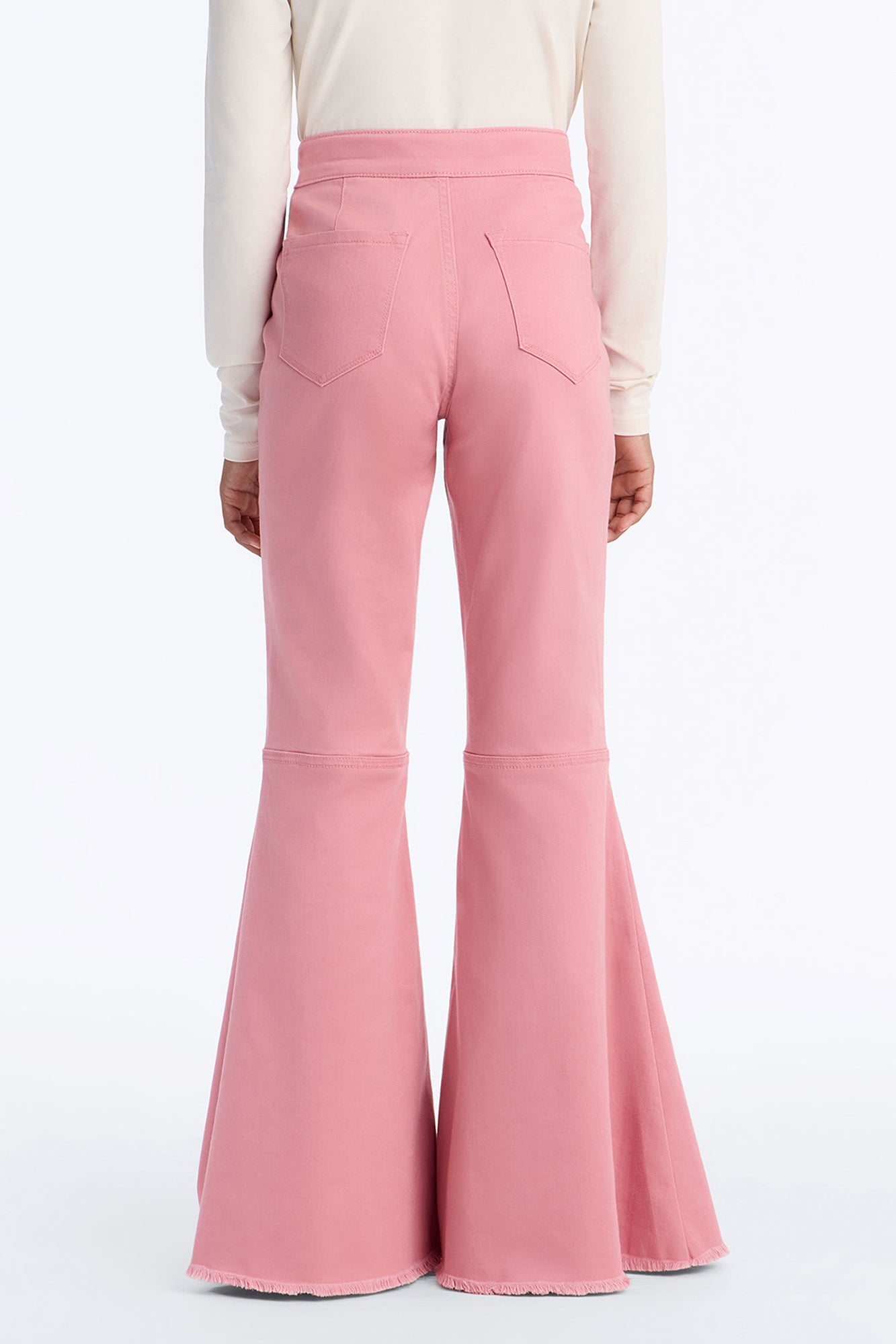 Mini Mystery Solved Extreme Bell Bottom Jeans - Blush