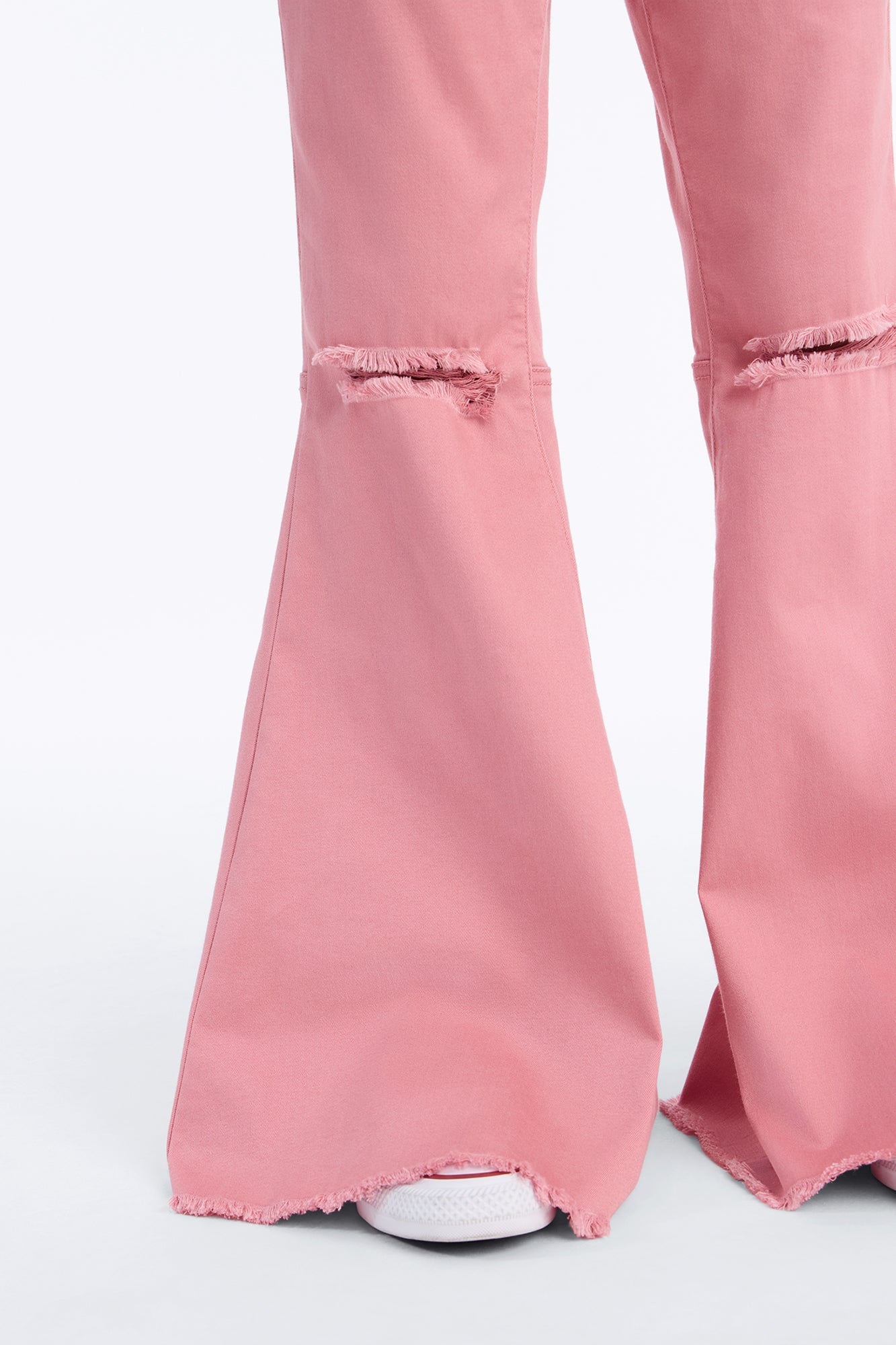 Mini Mystery Solved Extreme Bell Bottom Jeans - Blush