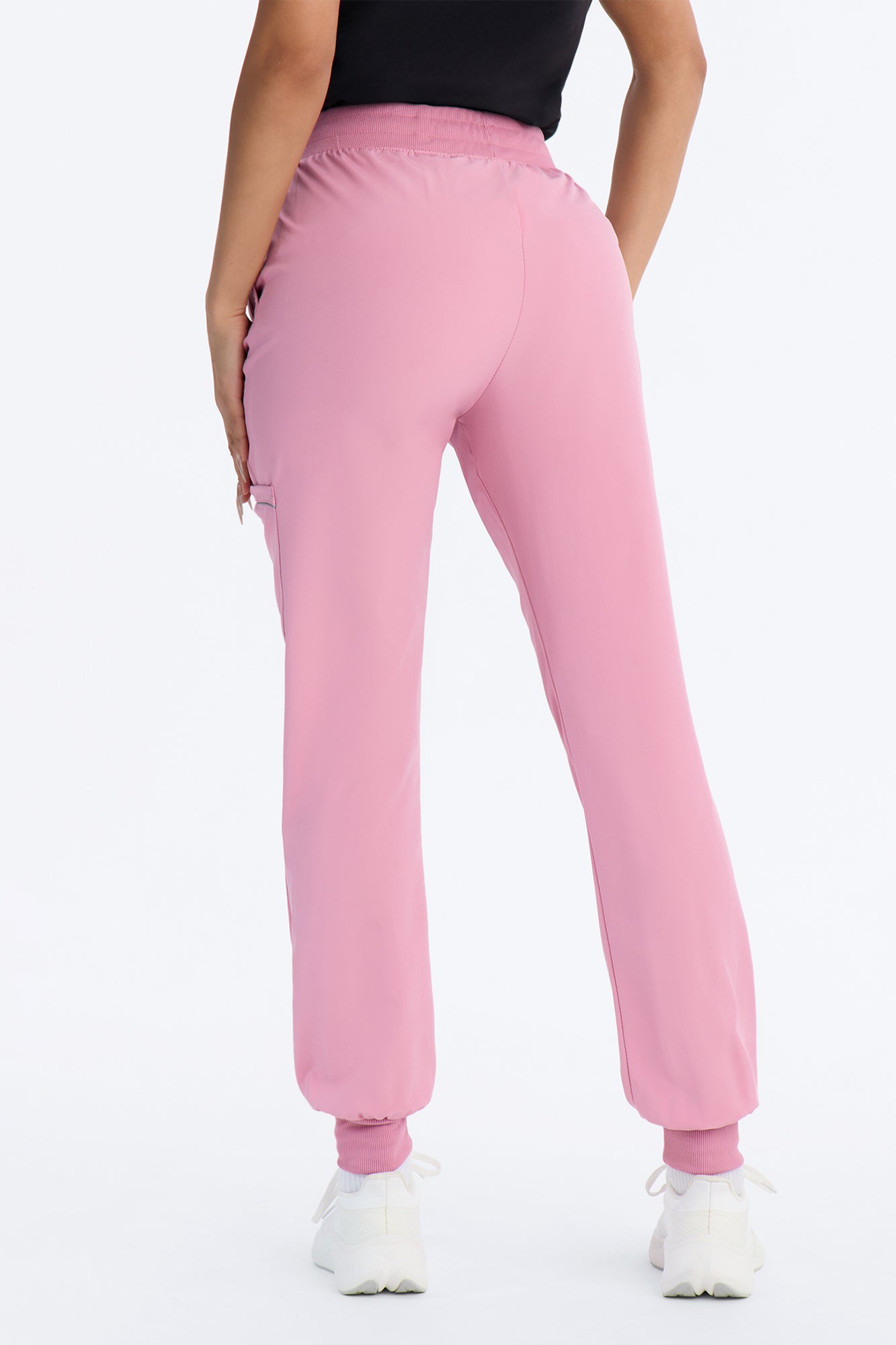 Pro Care Reflective Piping Jogger Uniform Scrub Bottoms - Mauve