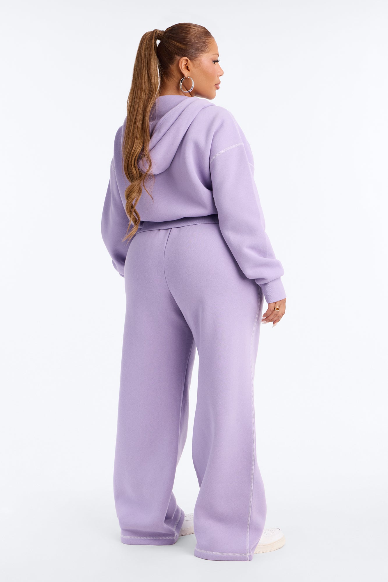 Sadie Fleece Pant Set - Lilac