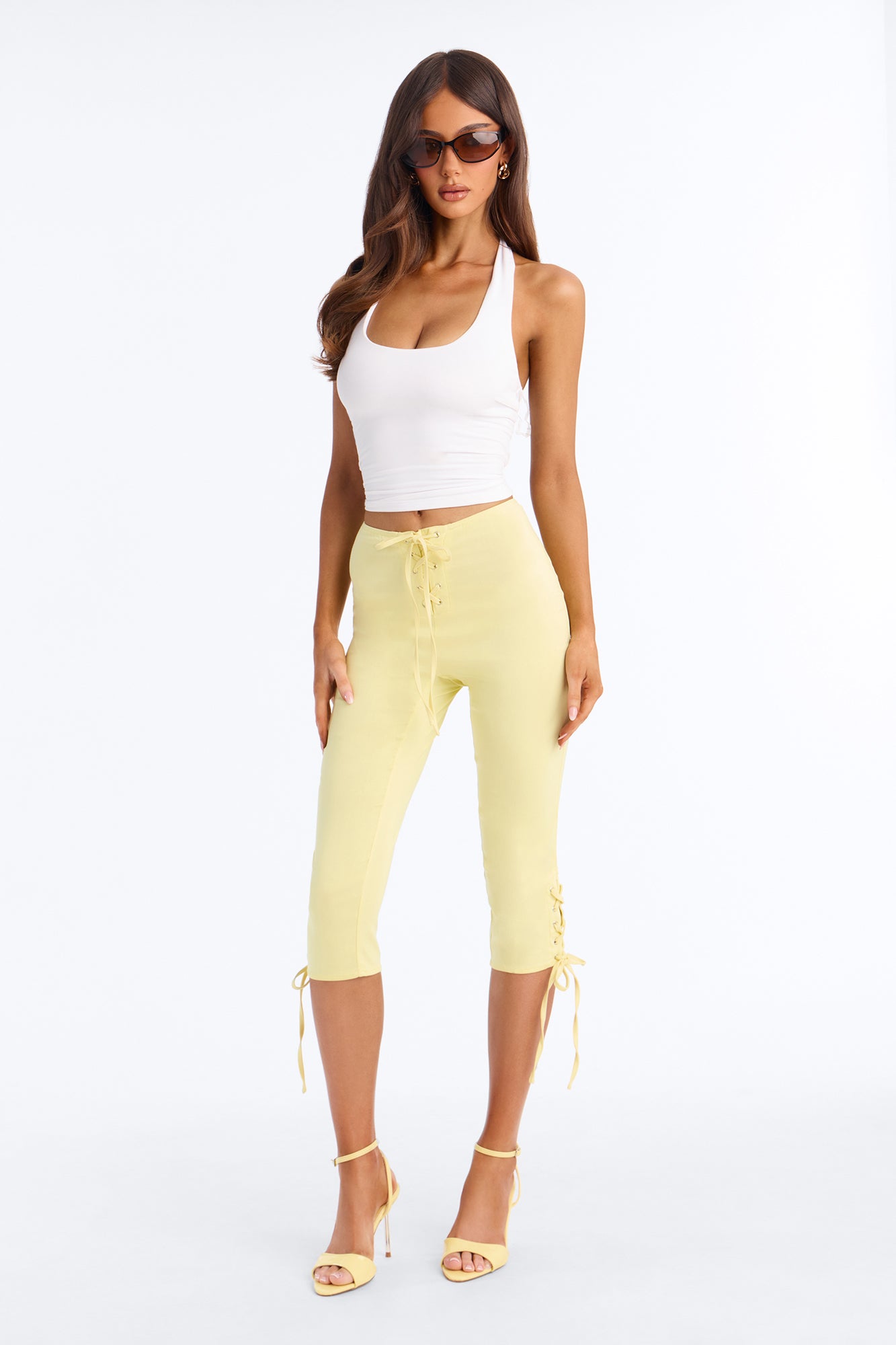 Inara Mid Rise Skinny Capri Pant - Butter Yellow