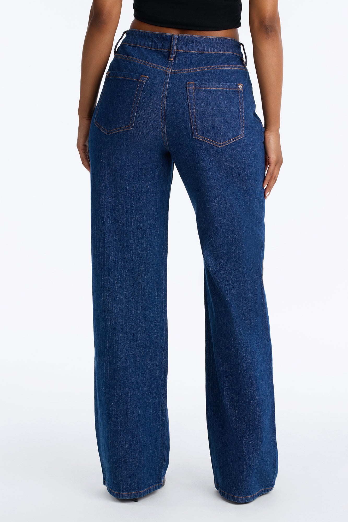 Next Chapter Baggy Wide Leg Jeans - Dark Denim