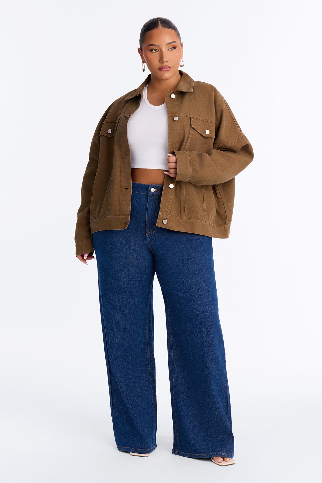Next Chapter Baggy Wide Leg Jeans - Dark Denim