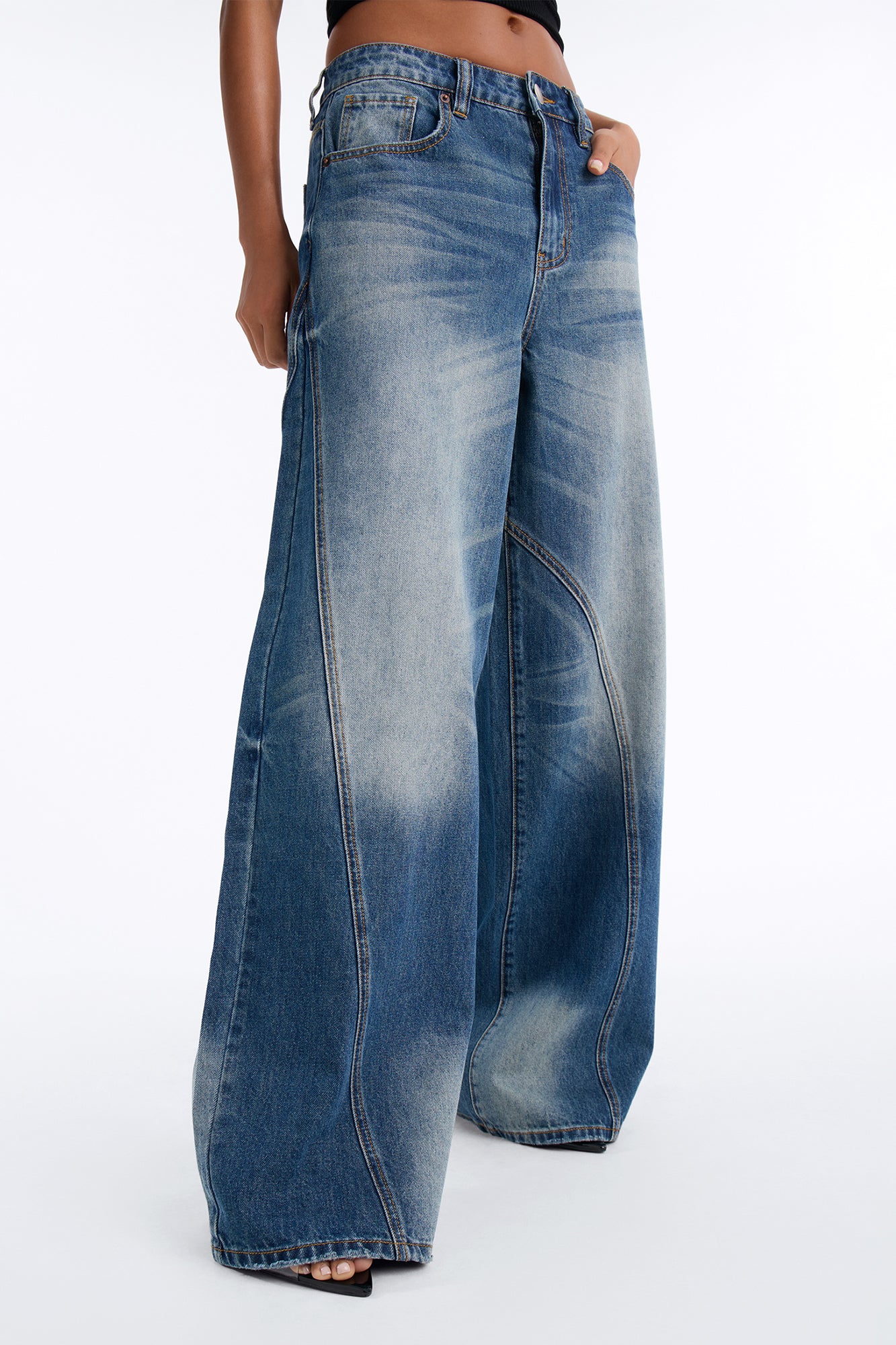 Kennedy Classic Wide Leg Jeans - Vintage Wash