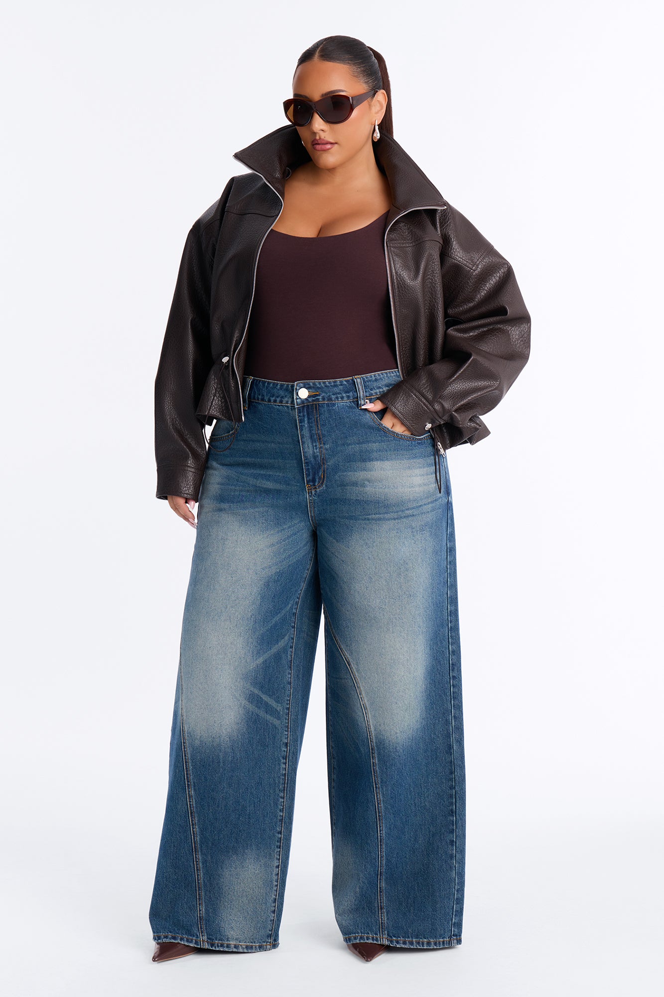 Kennedy Classic Wide Leg Jeans - Vintage Wash