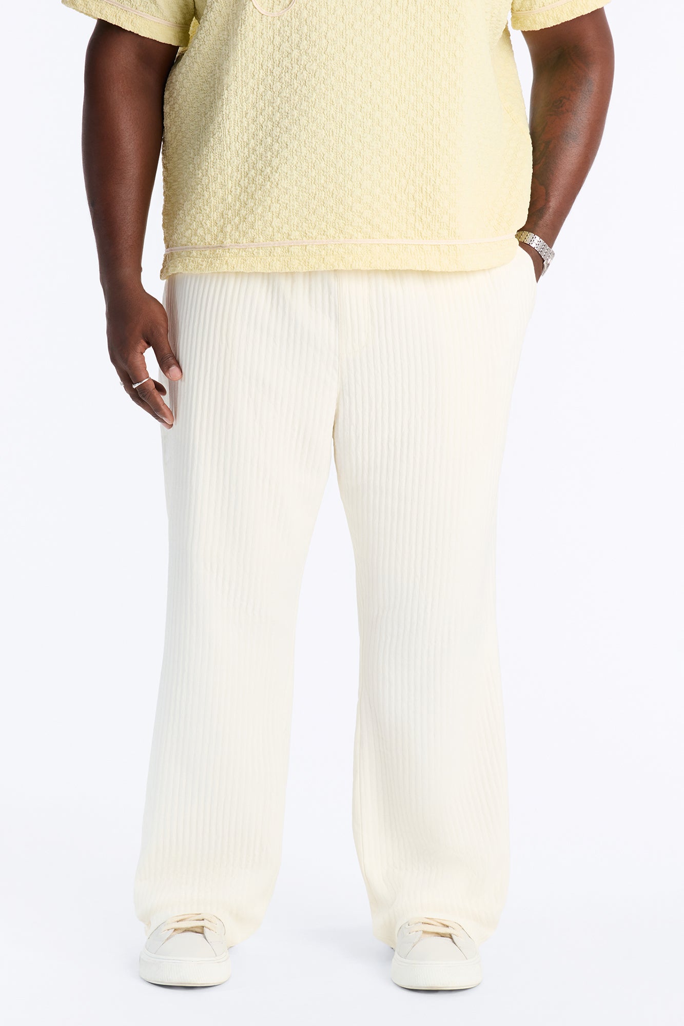 Straight Flare Dynasty Pant - Cream