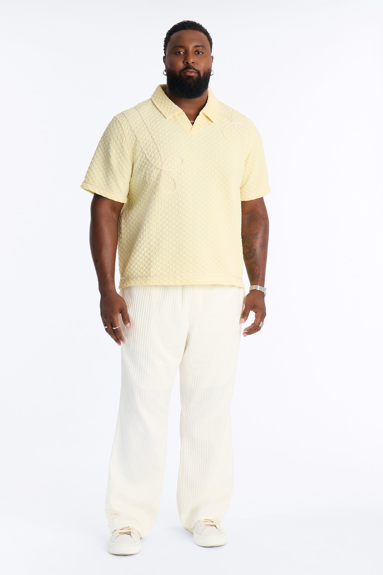 Straight Flare Dynasty Pant - Cream