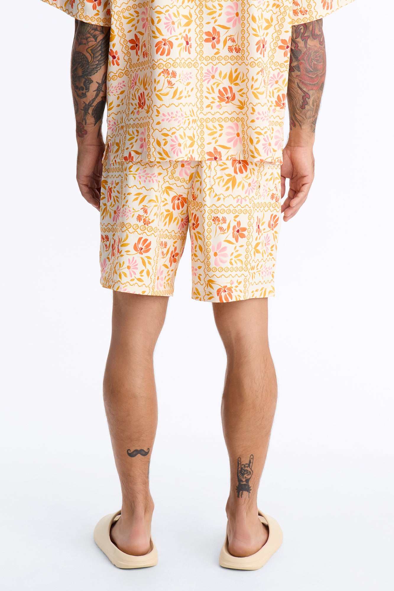 Gardenia Swim Trunk 7″ - Orange/combo