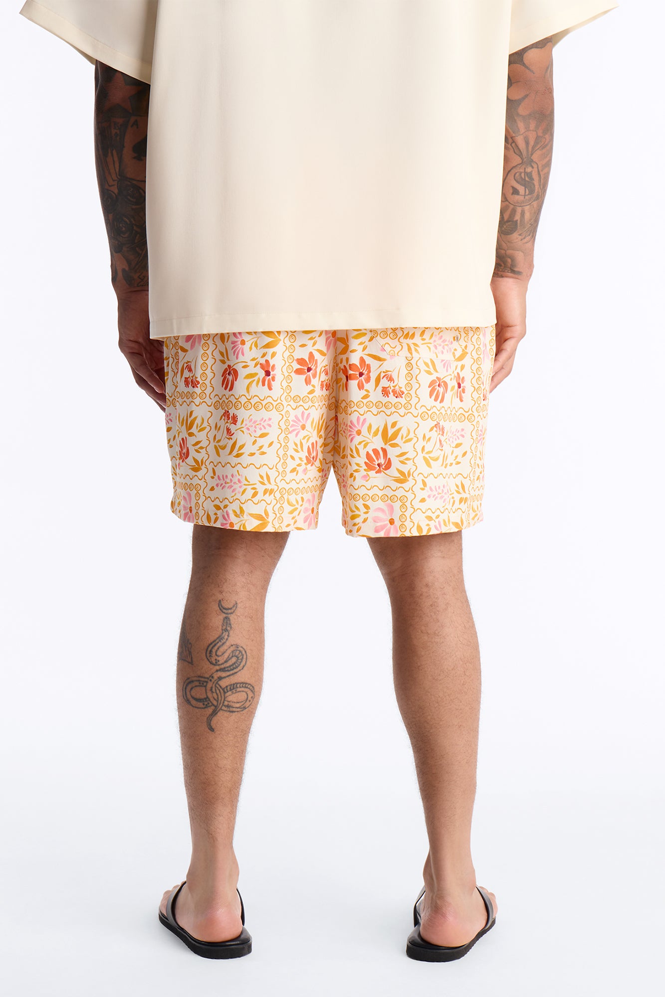 Gardenia Swim Trunk 7″ - Orange/combo