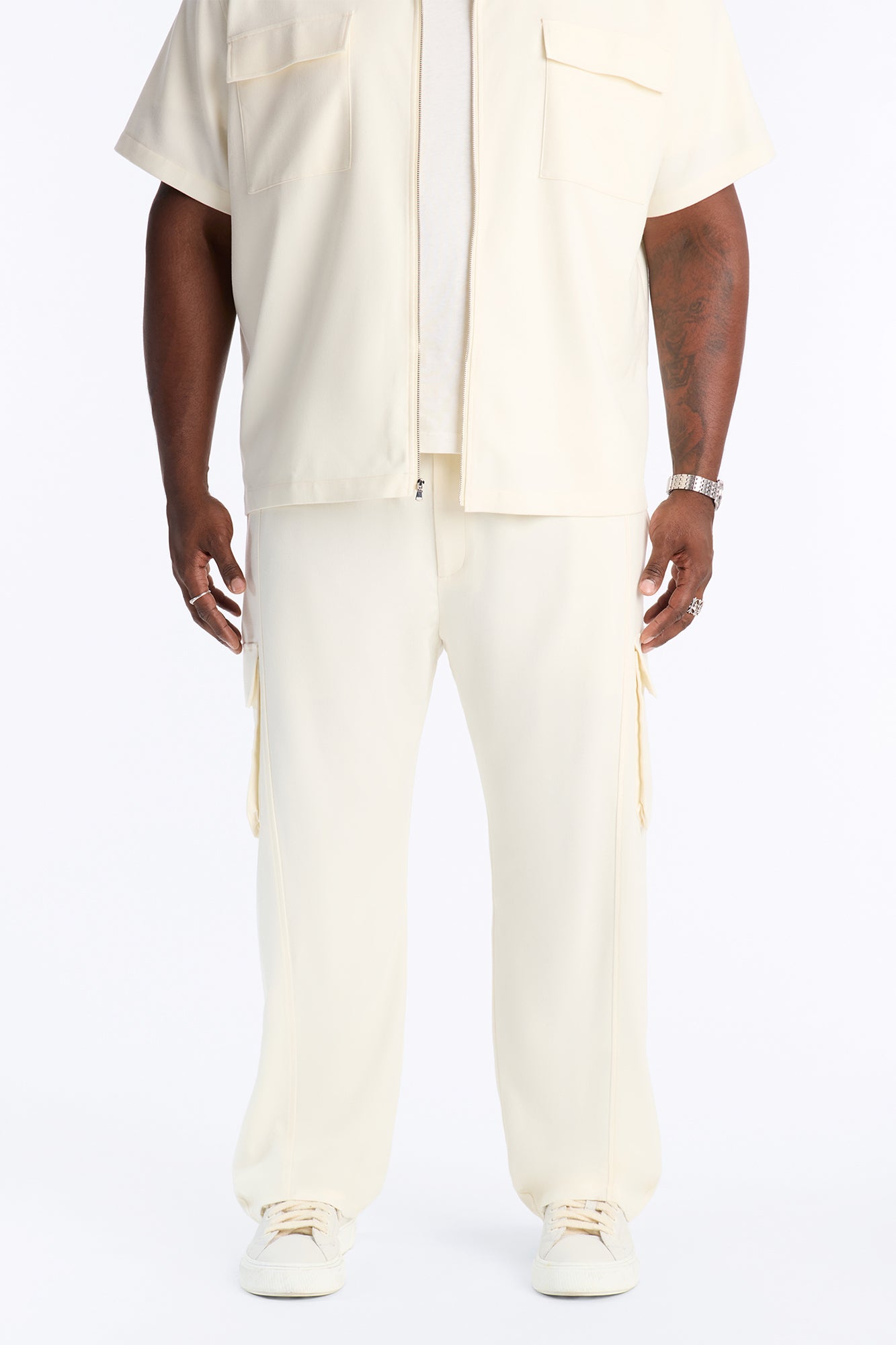 Moderne Cargo Straight Trouser - Cream