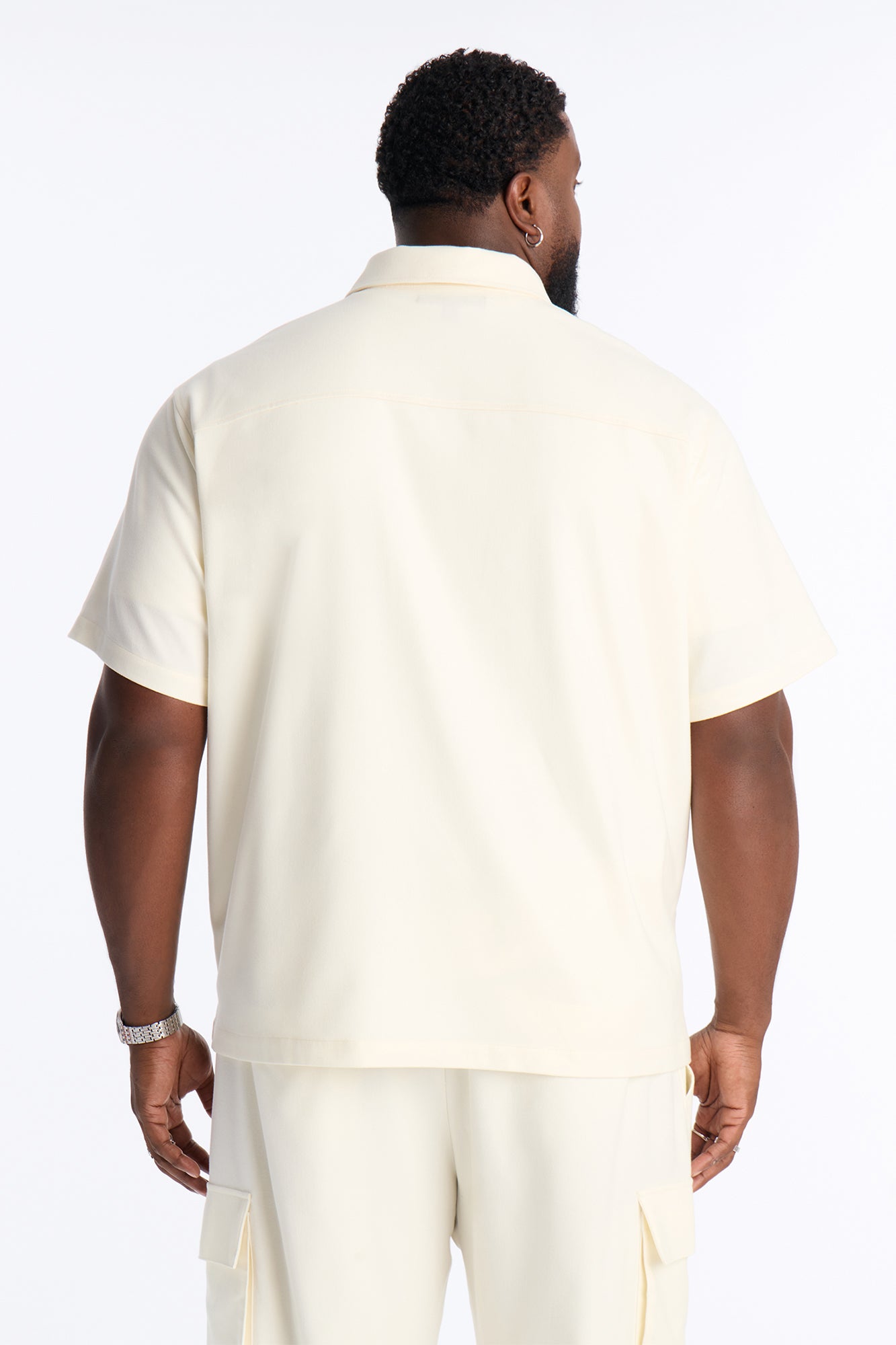 Moderne Cargo Full Zip Shirt - Cream