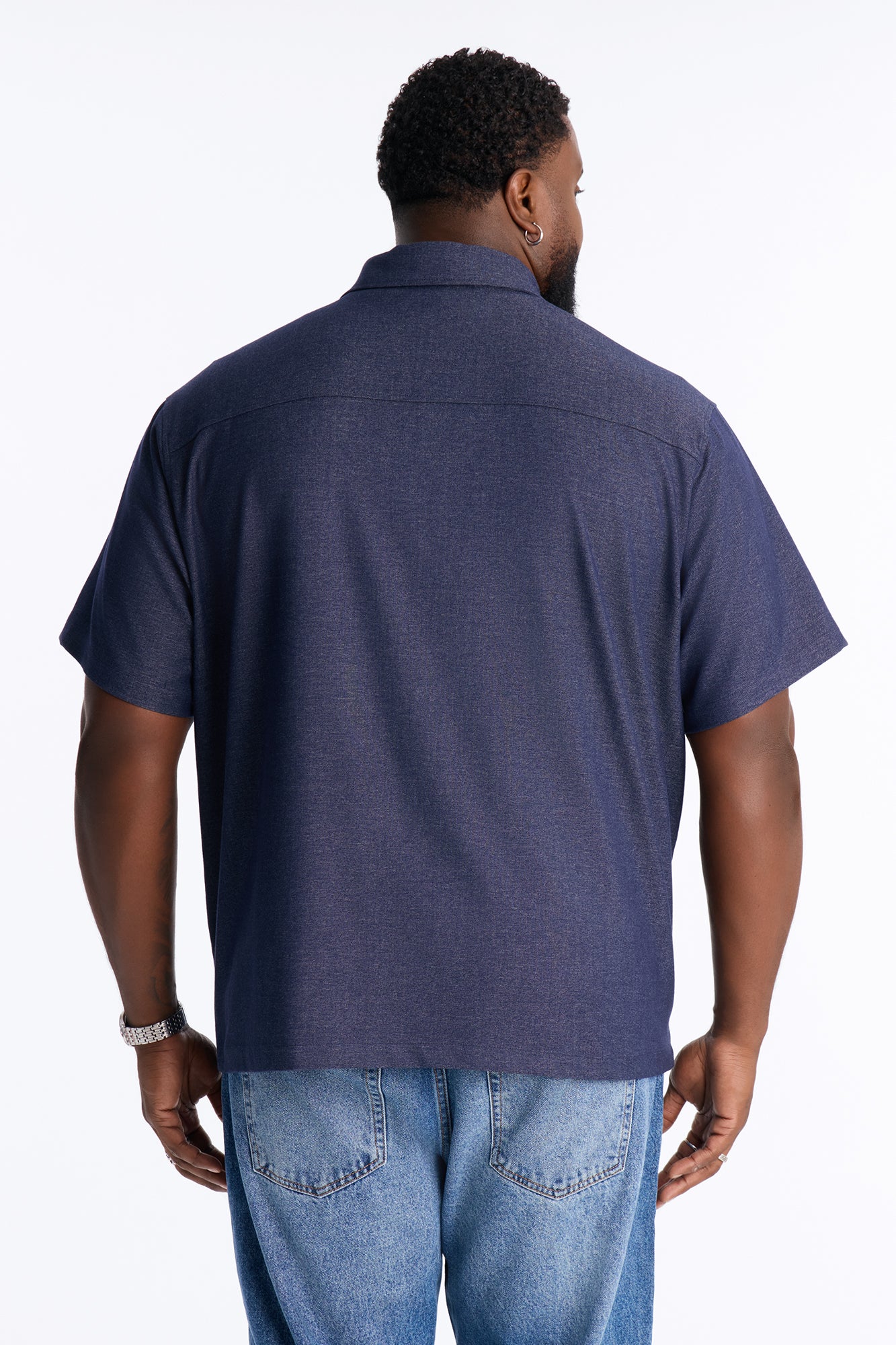 Moderne Cargo Full Zip Shirt - Navy