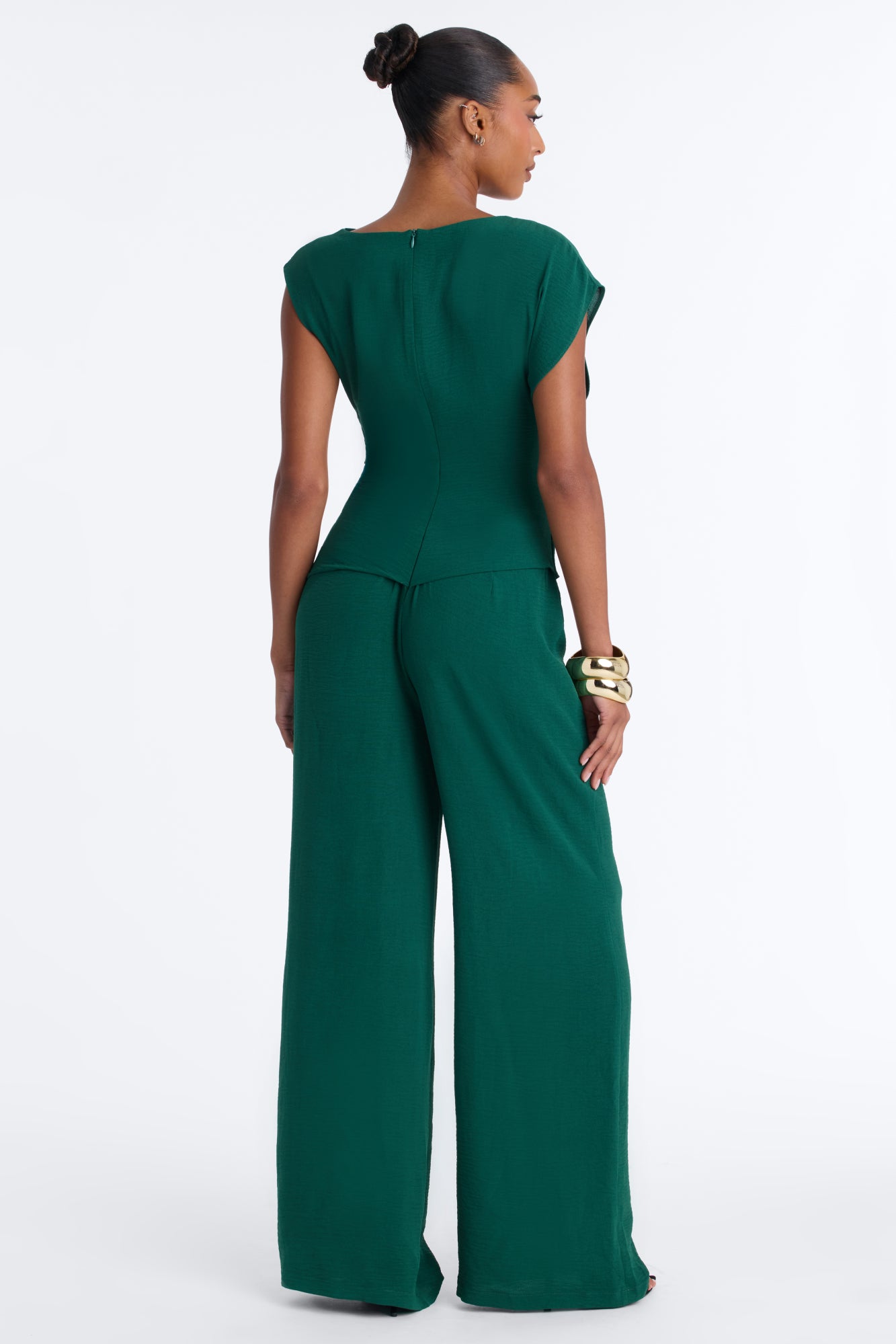 Best Influence High Neck Jumpsuit - Hunter