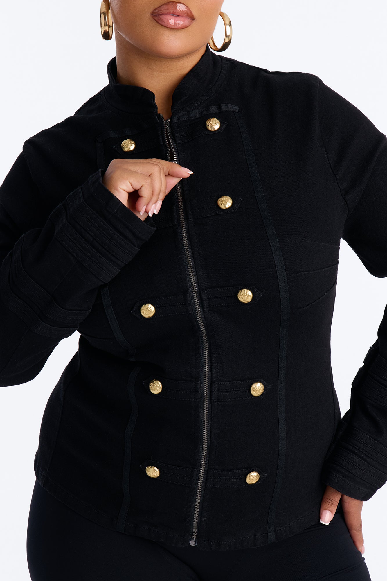 Overthrown Stretch Denim Jacket - Black
