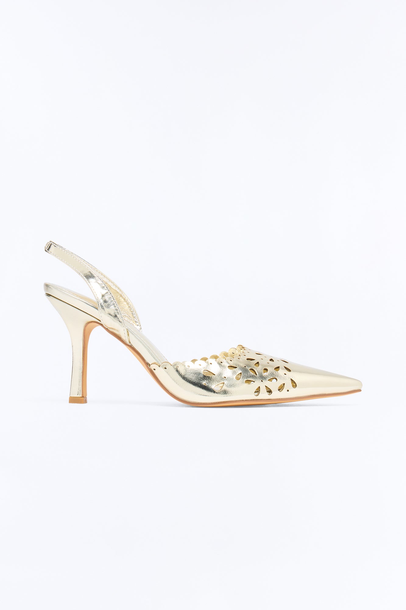 Pixie Glow Slingback Heels - Gold