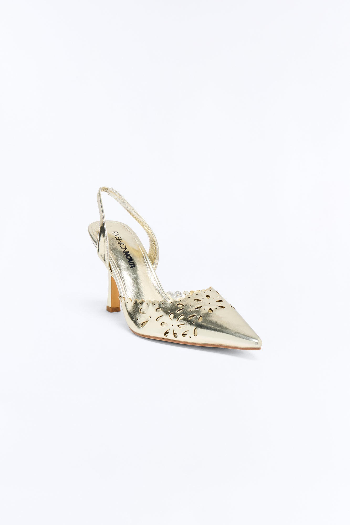 Pixie Glow Slingback Heels - Gold