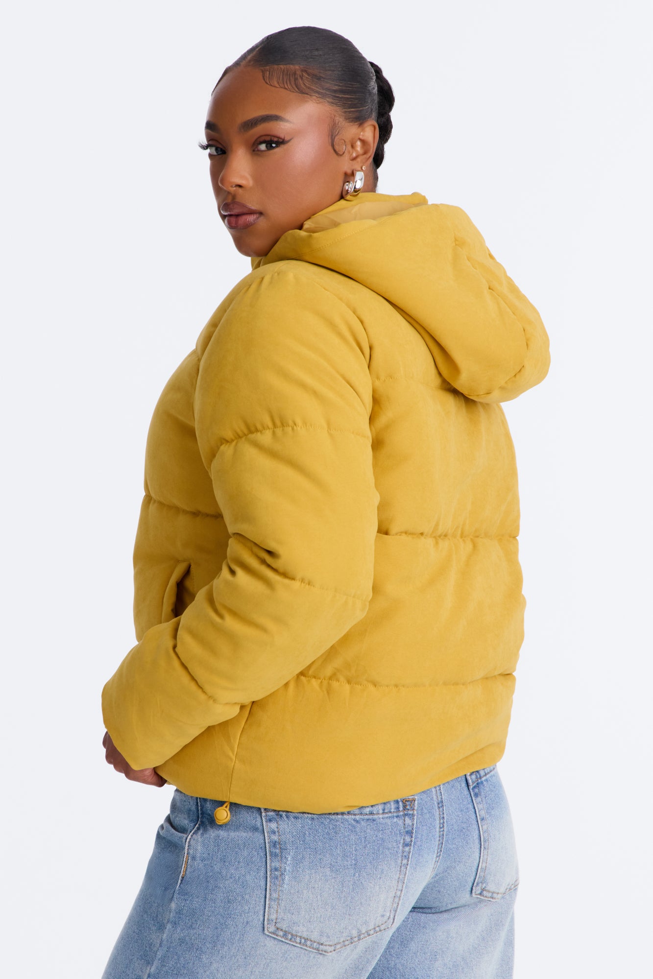 In The Middle Of The City Puffer Jacket - Mustard