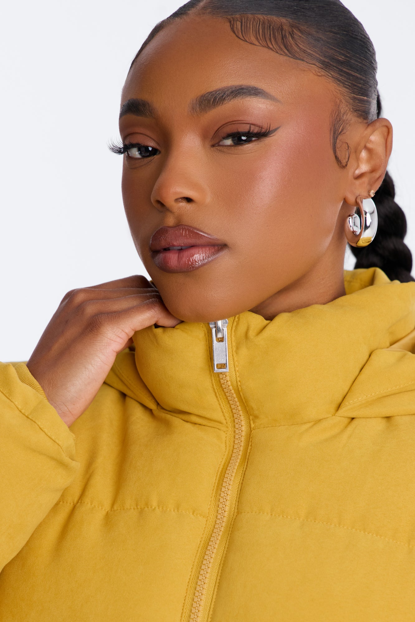 In The Middle Of The City Puffer Jacket - Mustard