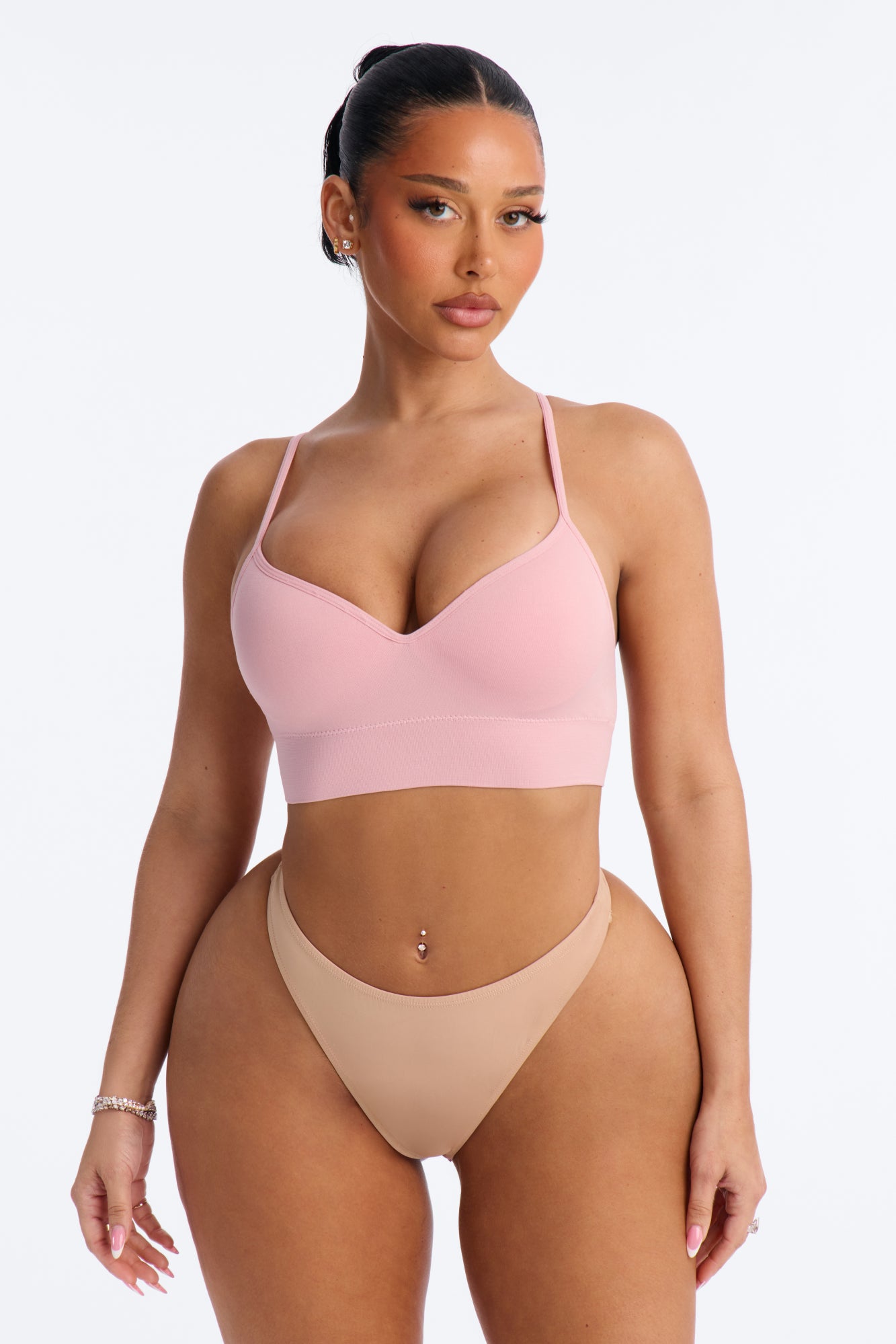 Close For Comfort Seamless Wireless Deep Plunge Bra - Mauve