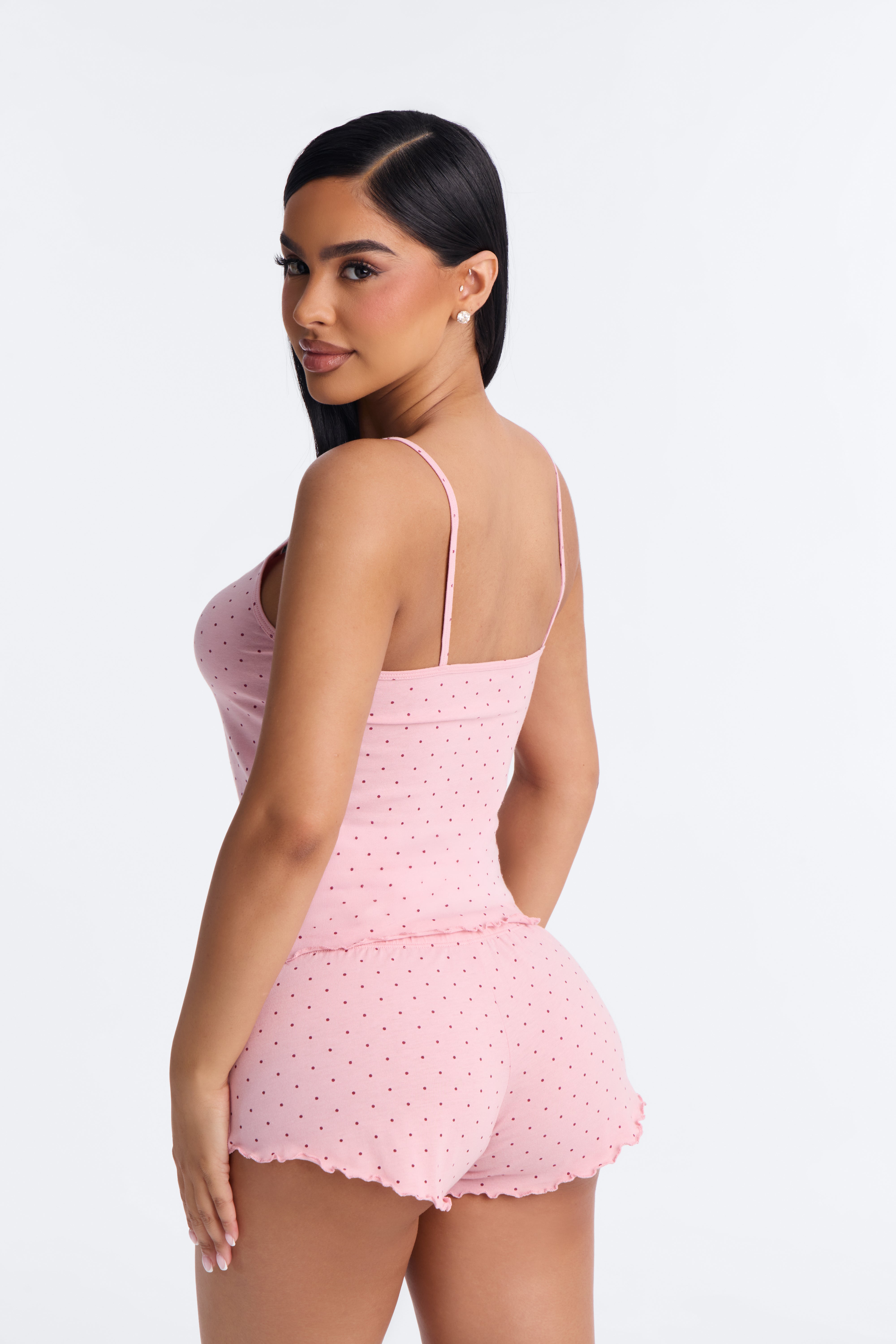 Sleepy Babe Bows PJ Short Set - Soft Pink