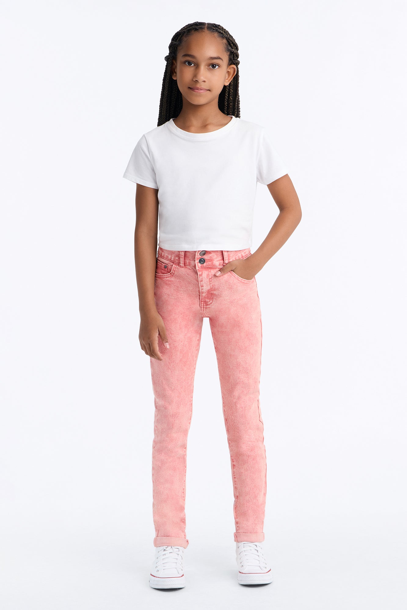 Mini Classic High Waist Skinny Jeans II - Pink