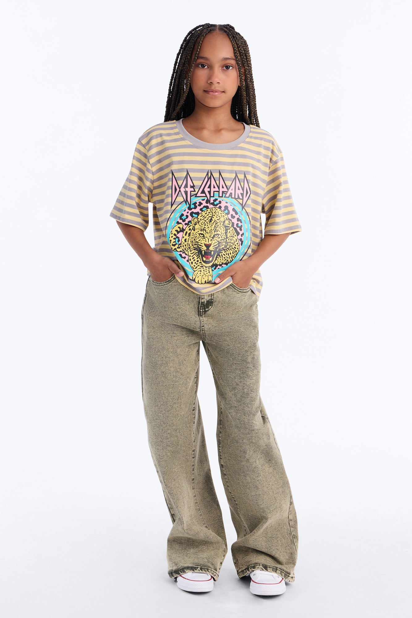 Mini Perfect Timing Wide Leg Jeans - Moss