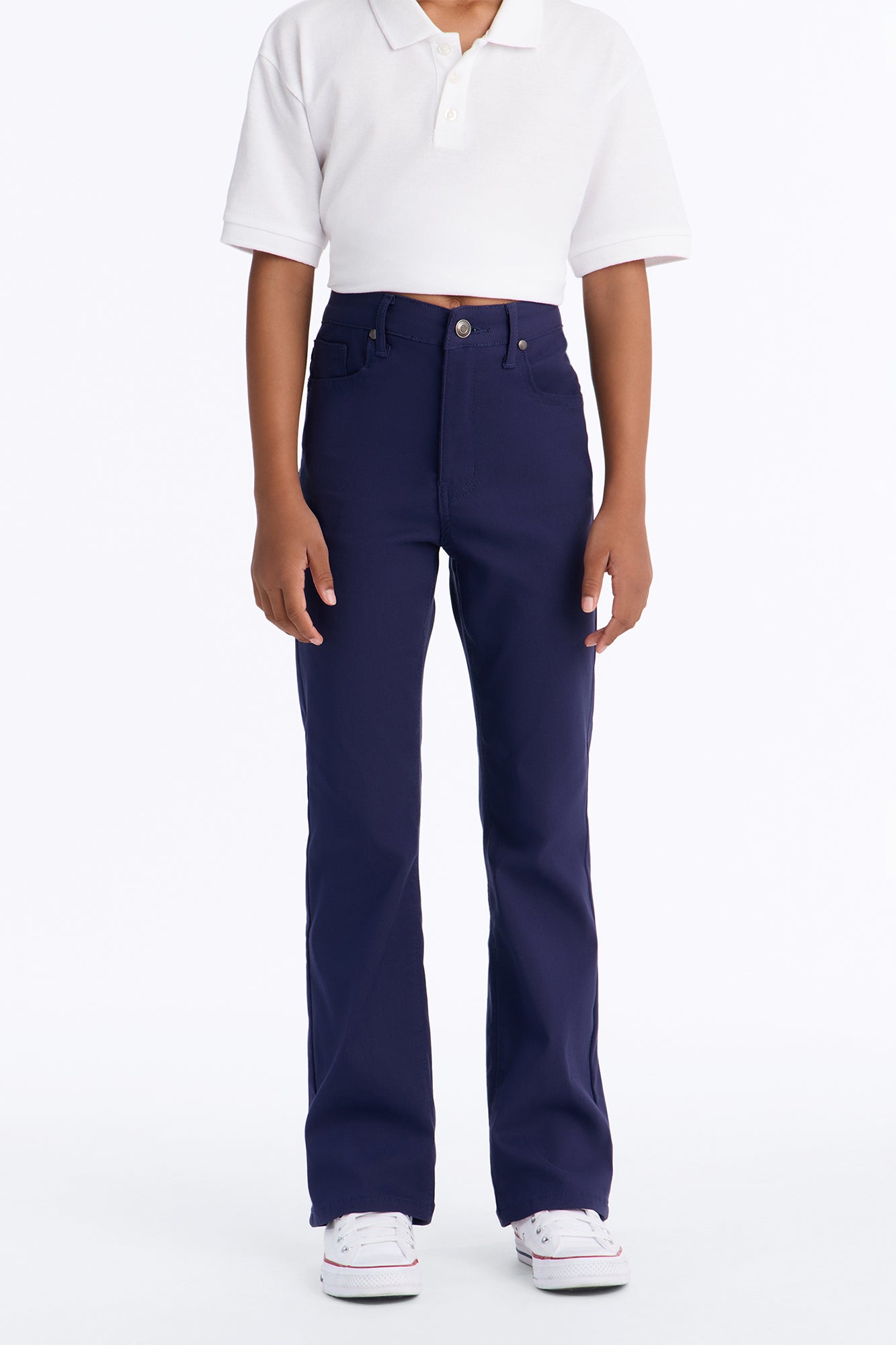 Mini Looking Forward To It Flare Leg Pants - Navy