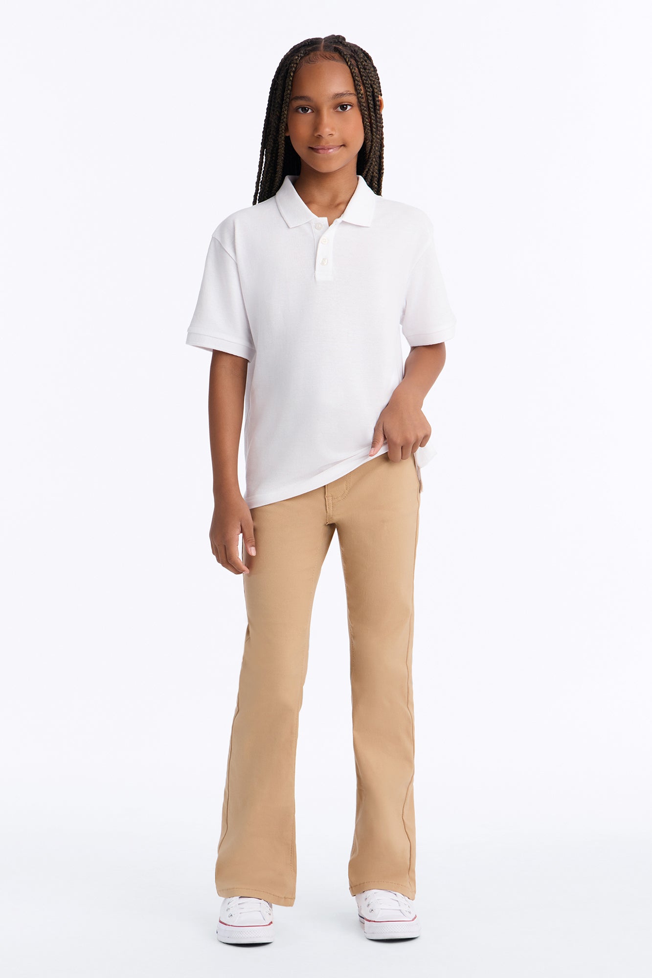 Mini Looking Forward To It Flare Leg Pants - Tan