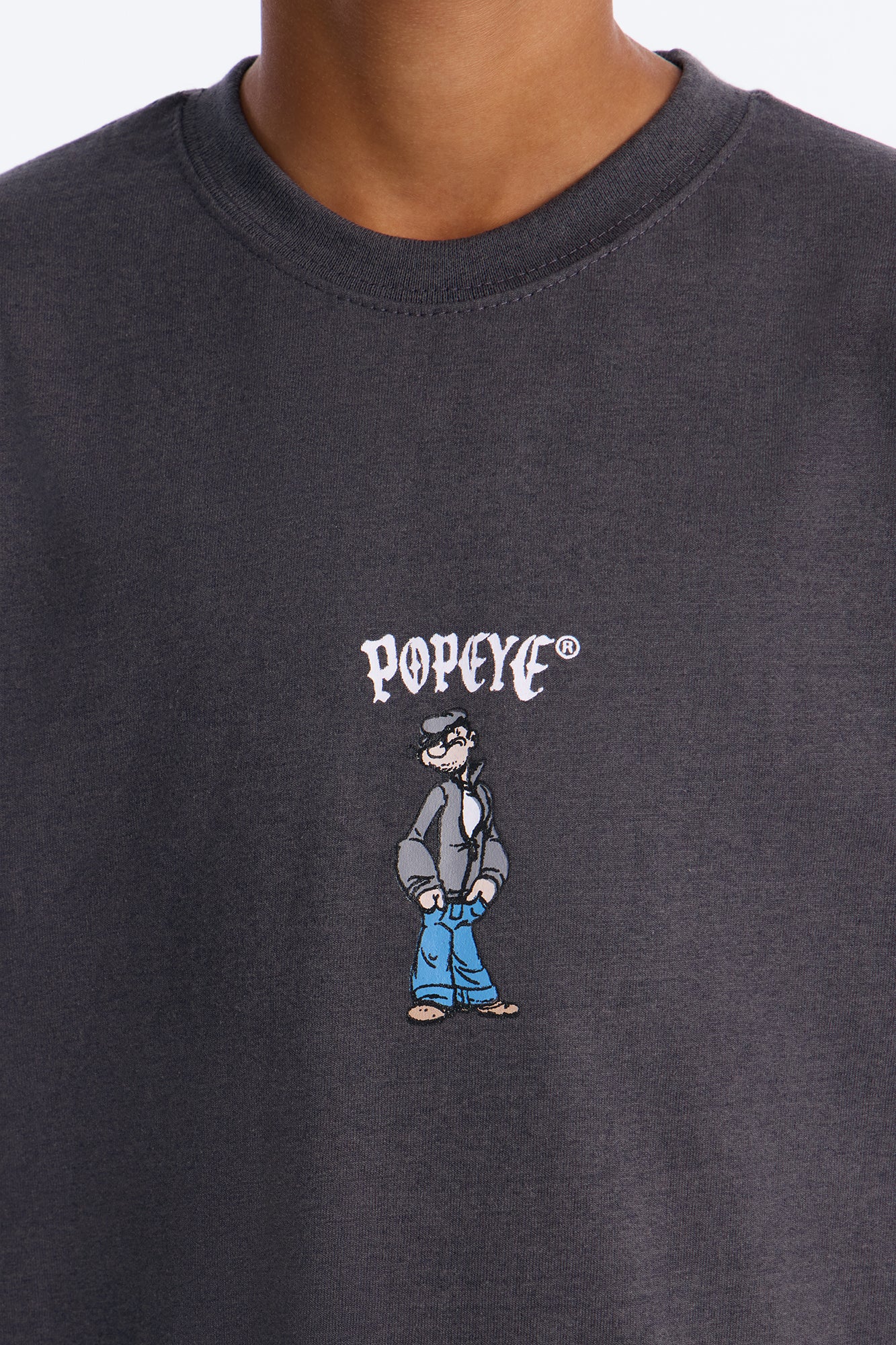 Mini Popeye Old Skool Short Sleeve Tee - Grey