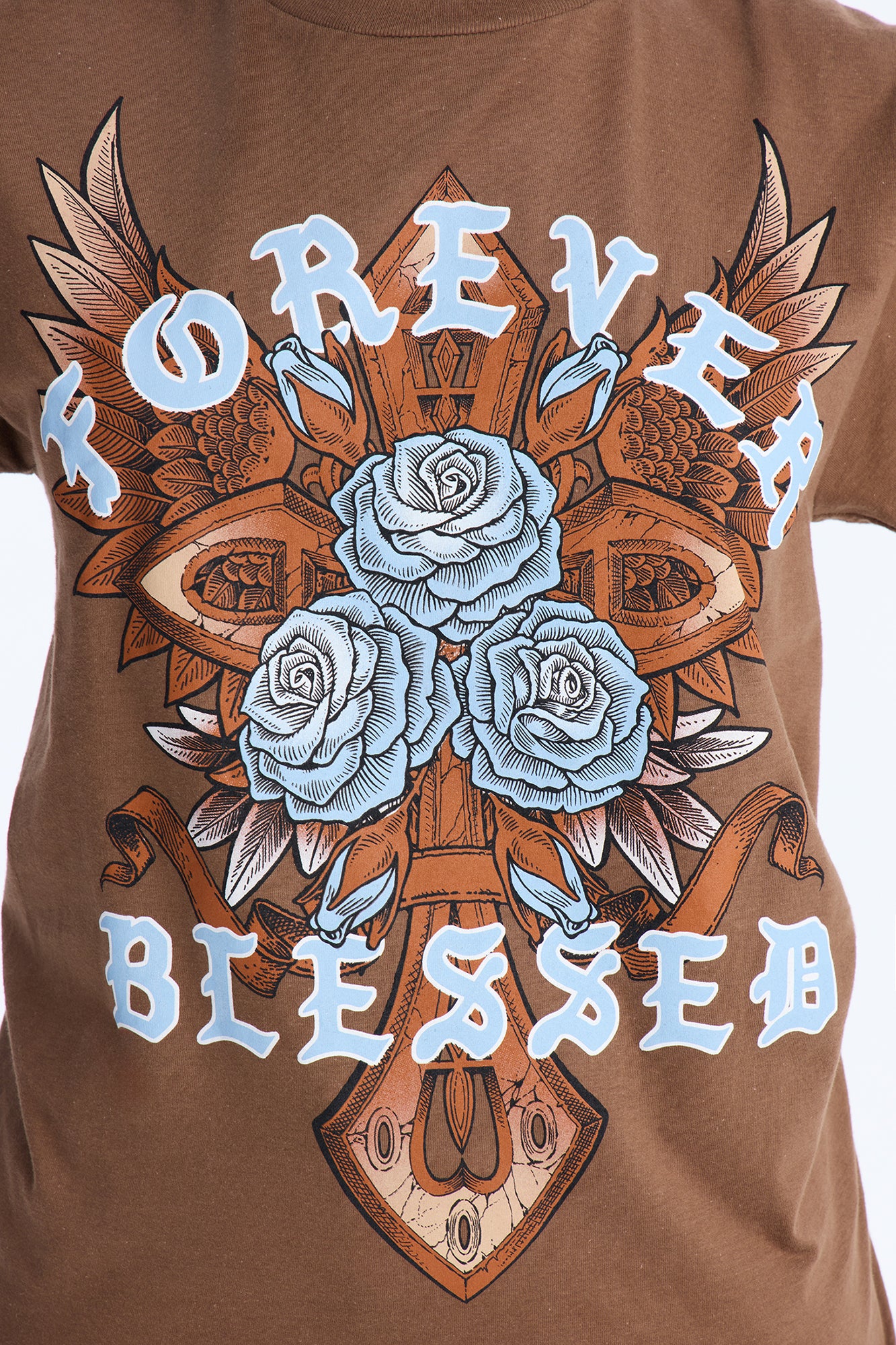 Forever Blessed Graphic Tee - Chocolate