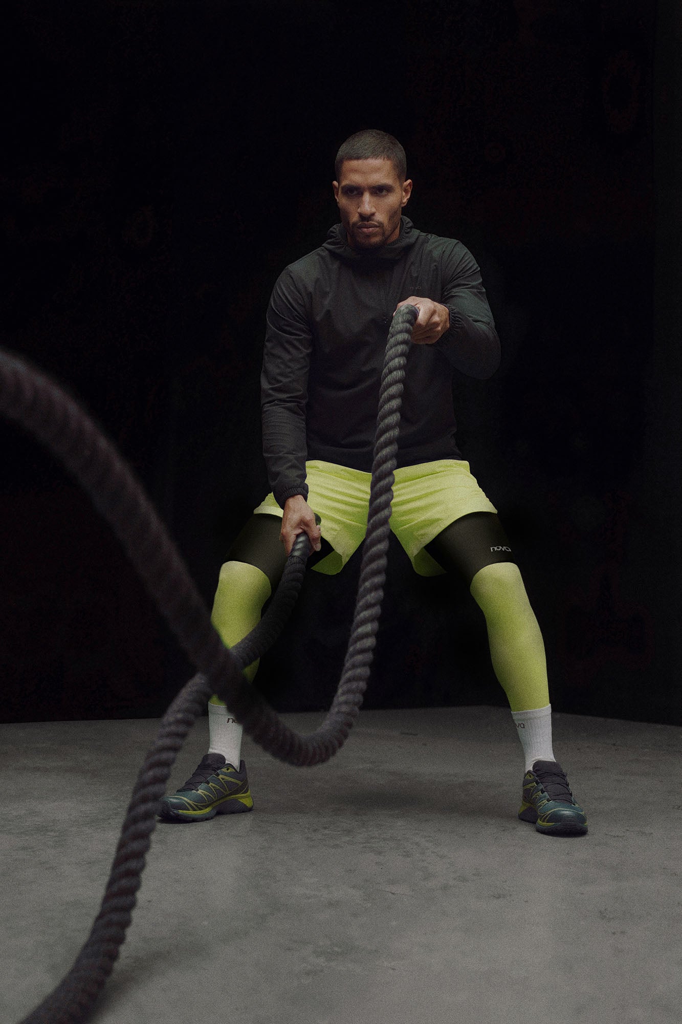 ProRipStop 7″ Built In Compression Shorts - Neon Yellow