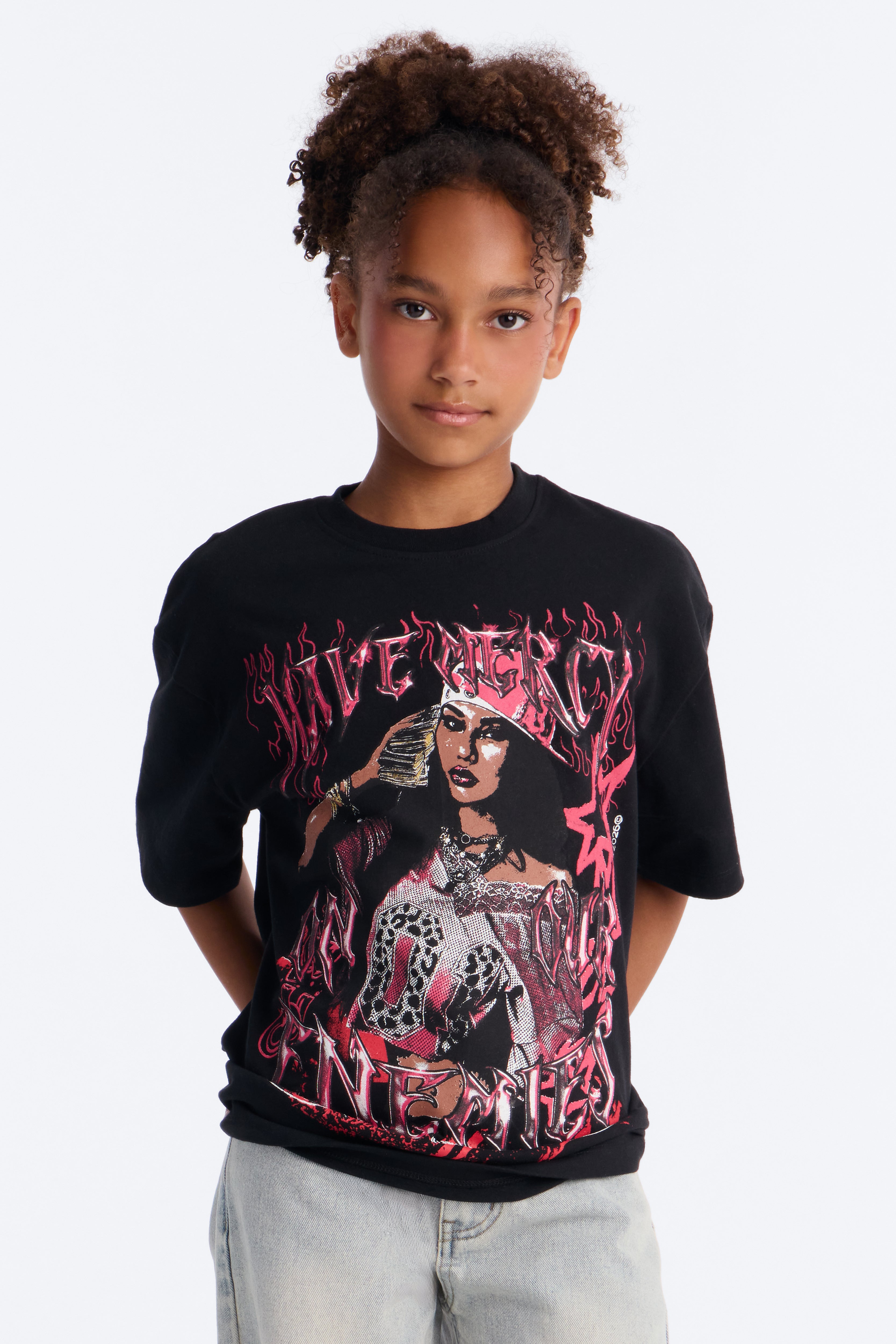 Mini Have Mercy On Our Enemies Short Sleeve Tee - Black