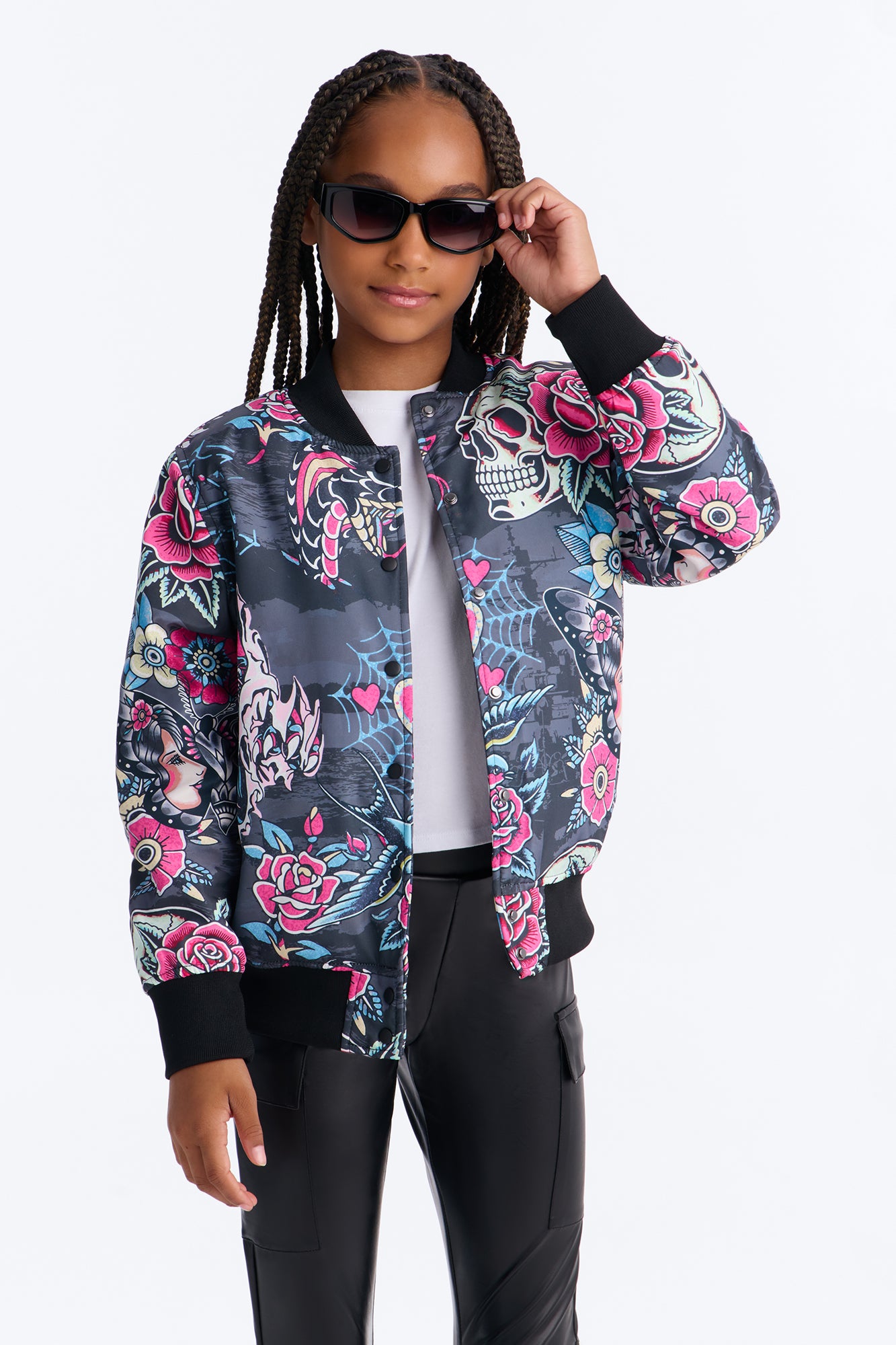 Mini Live Your Life Bomber Jacket - Black
