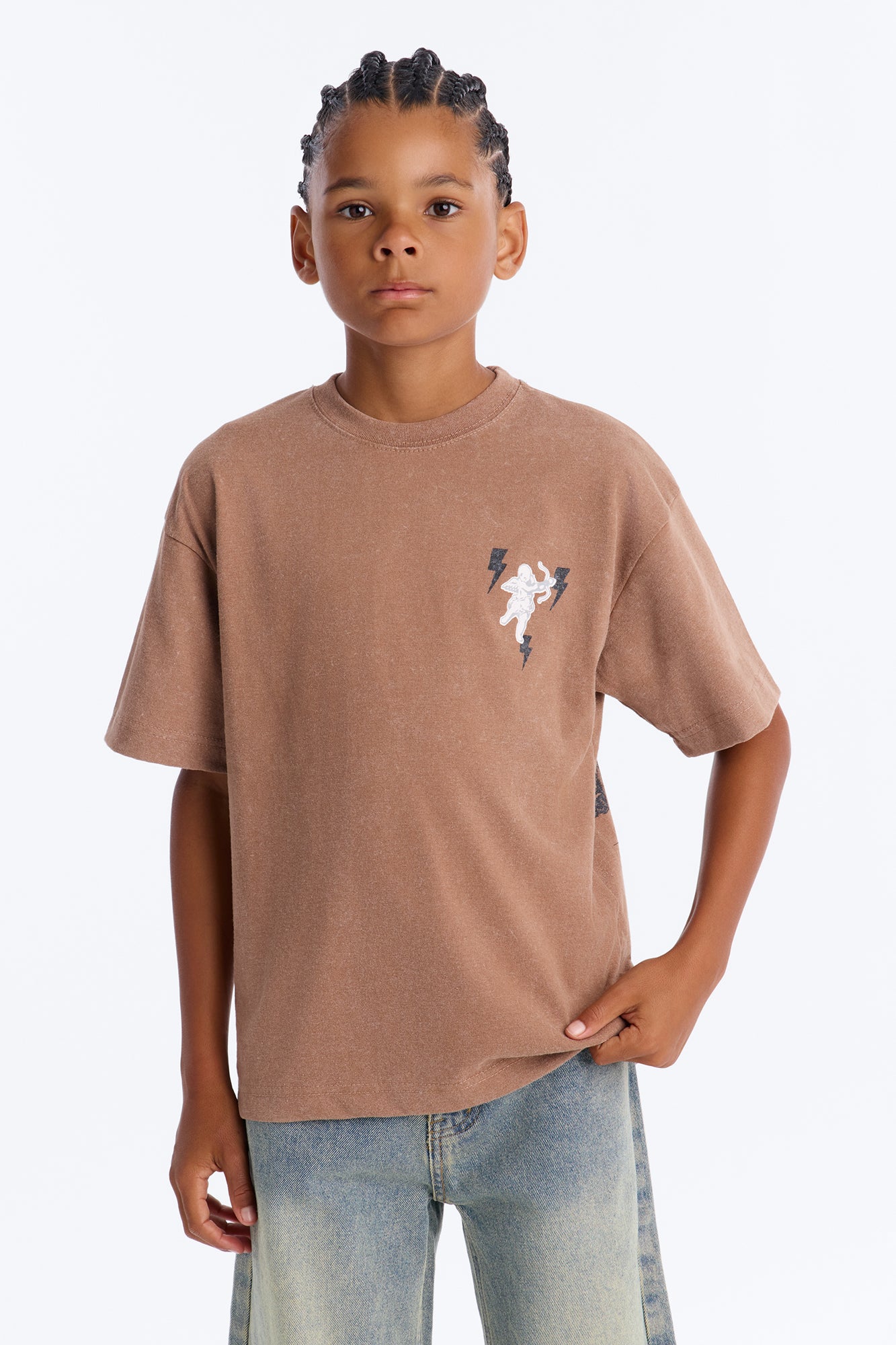 Mini Anti Social Soul Short Sleeve Tee - Brown