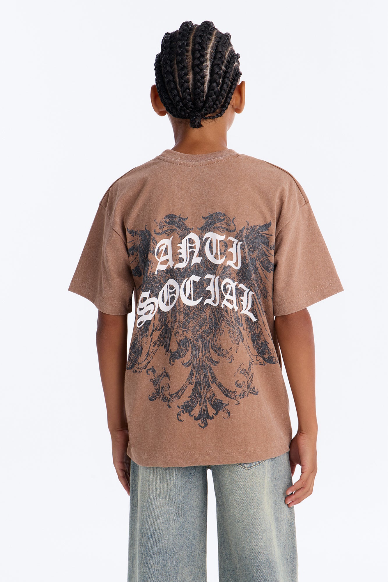 Mini Anti Social Soul Short Sleeve Tee - Brown