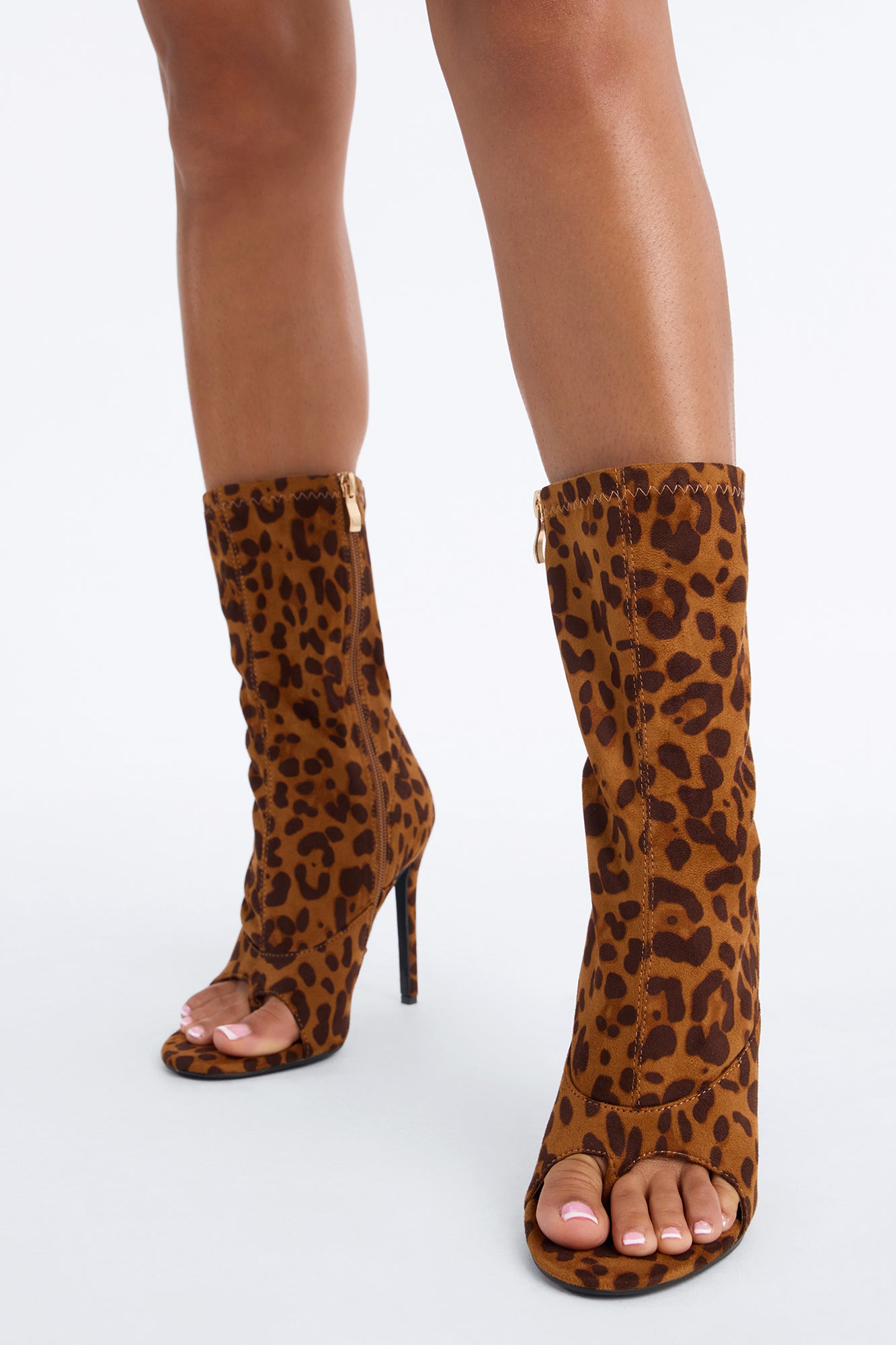 Riles Stiletto Booties - Leopard