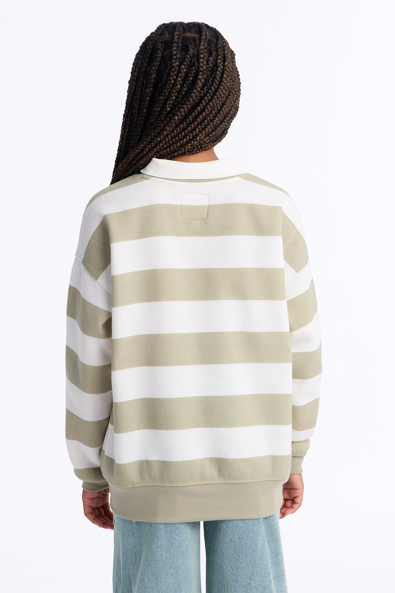 Mini Brooklyn 1986 Striped Sweatshirt - Stone/Combo