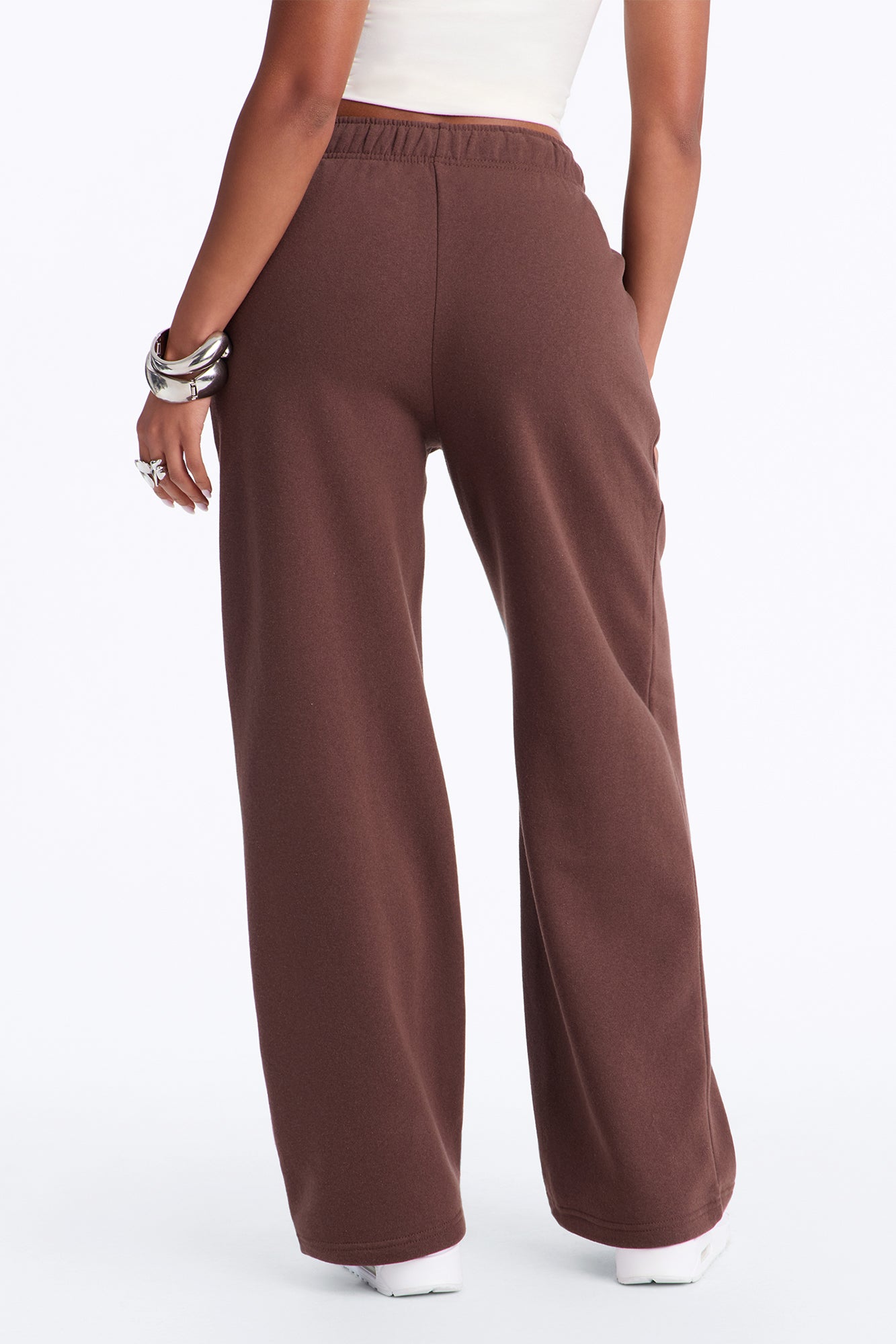 LA Chill Day Wide Leg Sweatpants - Brown
