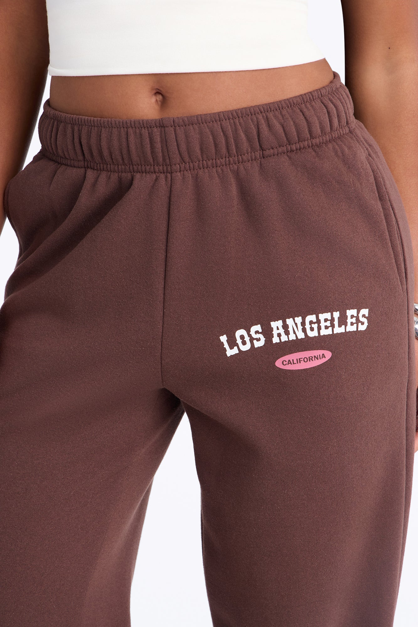 LA Chill Day Wide Leg Sweatpants - Brown