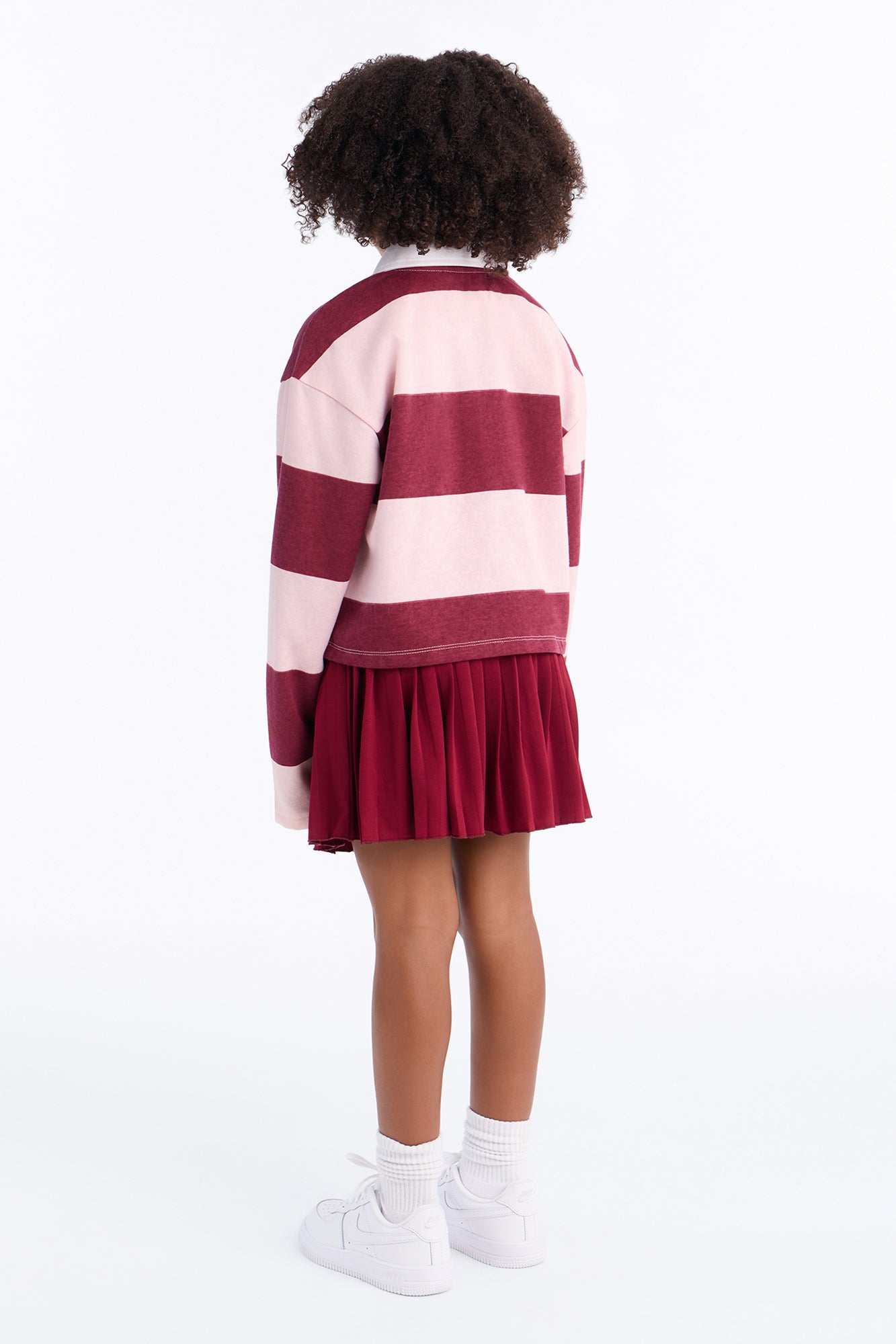 Mini Manhattan Girl Pleated Skort Set - Burgundy/combo