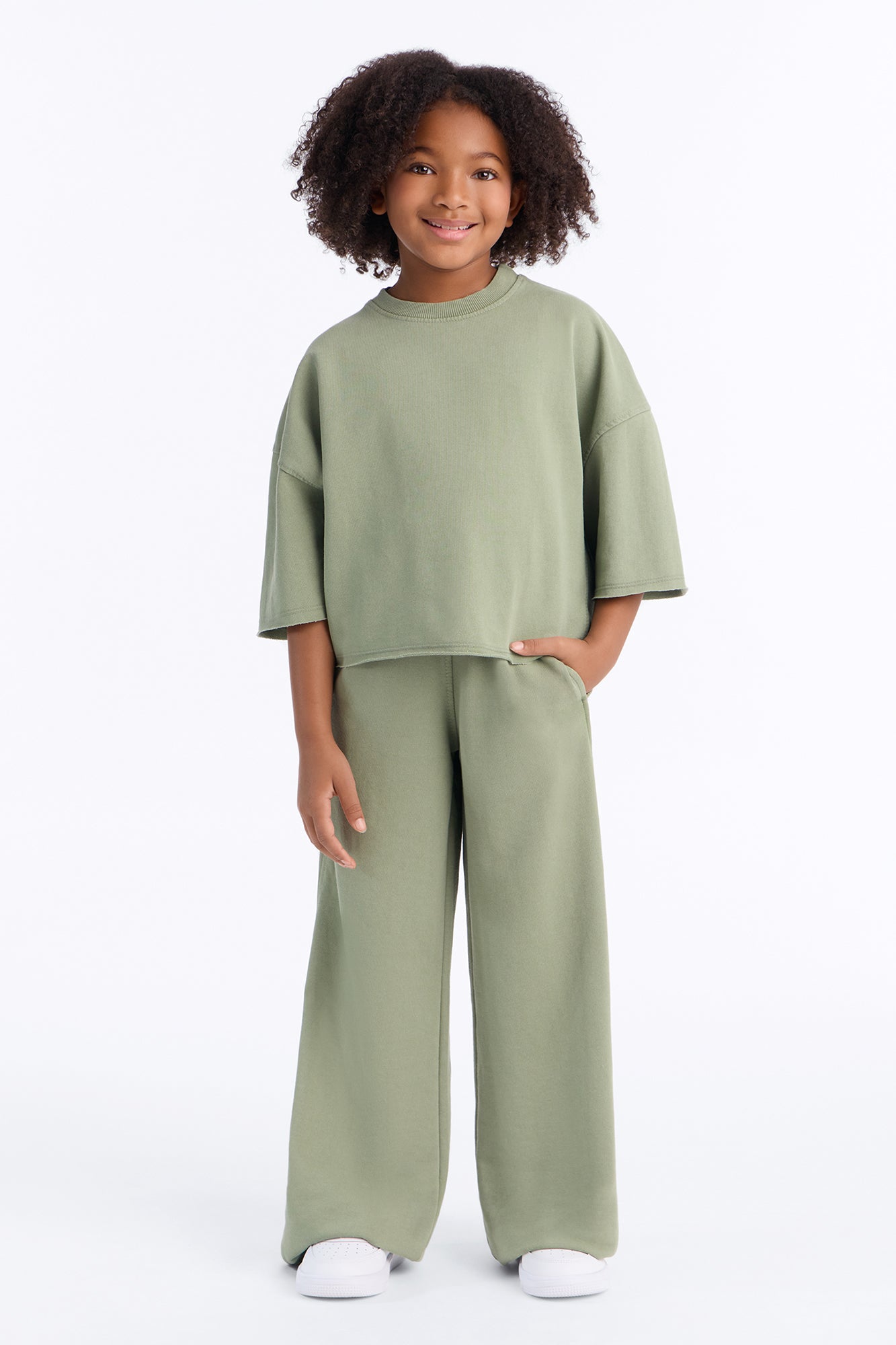 Mini Strollin' Around Pant Set - Sage