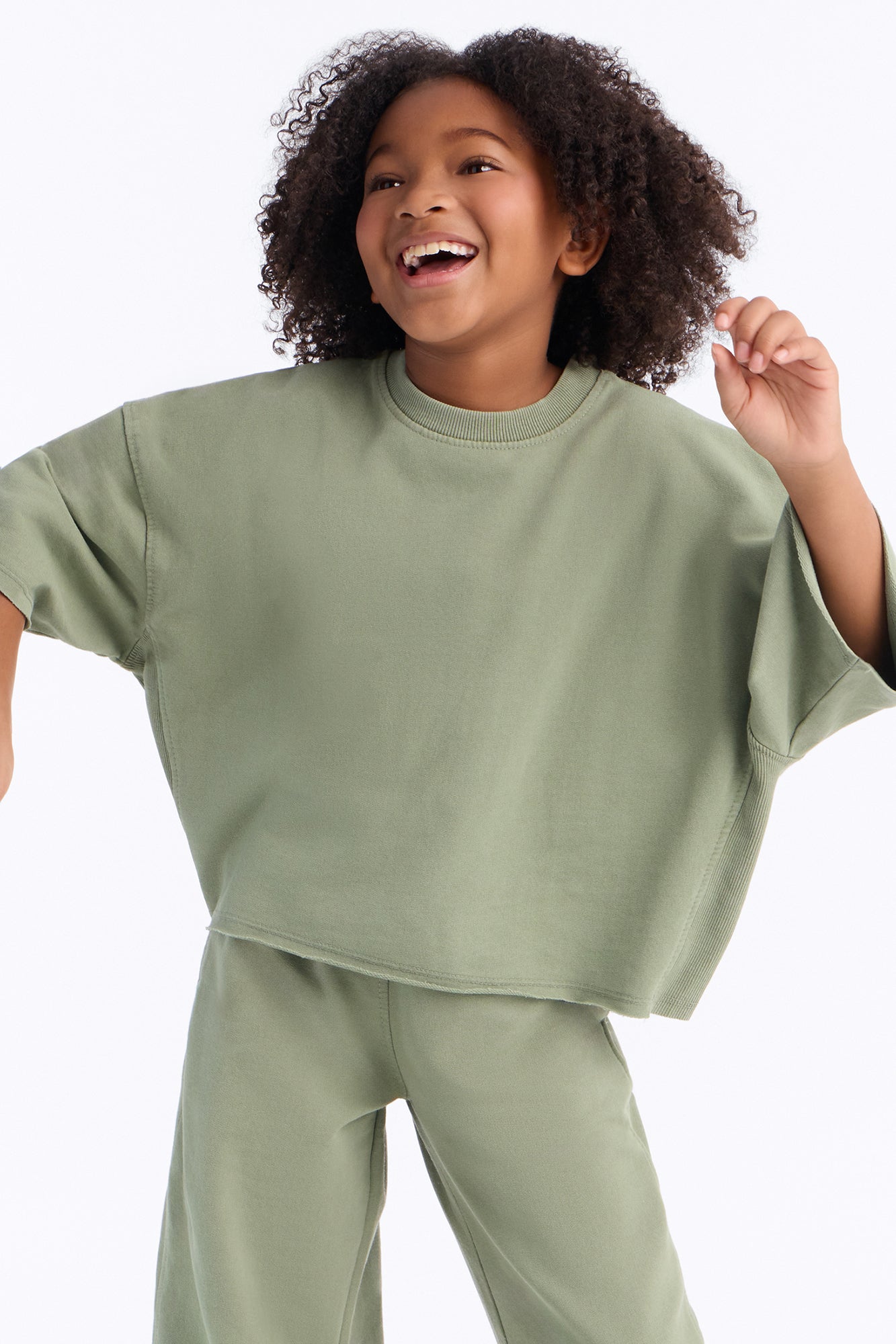 Mini Strollin' Around Pant Set - Sage
