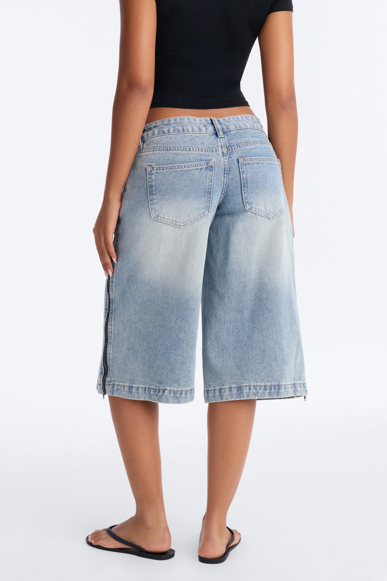 Make The Switch Low Rise Denim Jorts - Vintage Wash