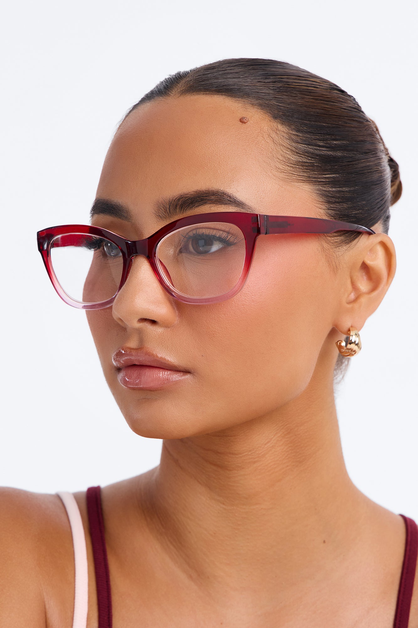 Ombre Aura Reader Glasses - Red/combo